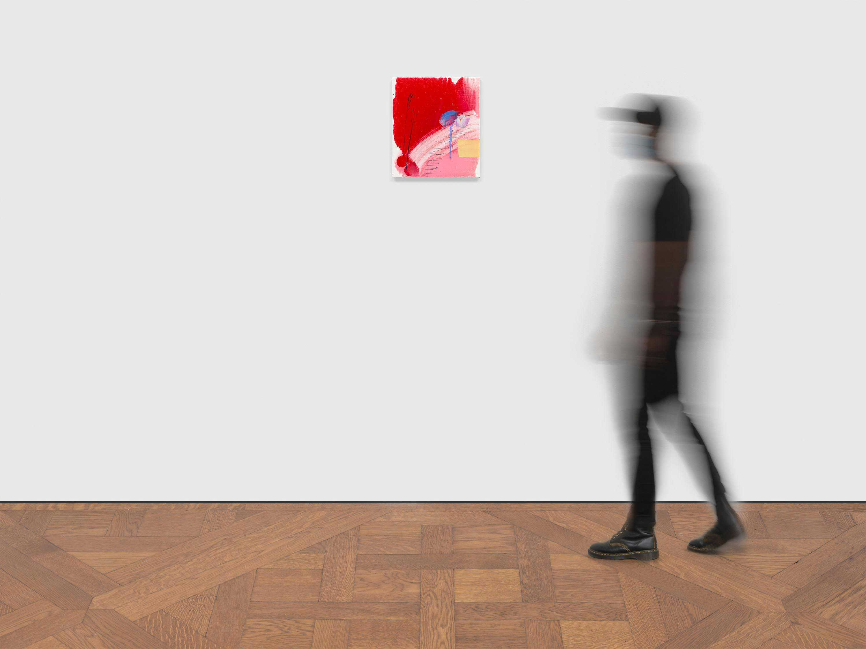 A painting by Emma McIntyre, titled Red, she said, dated 2023.