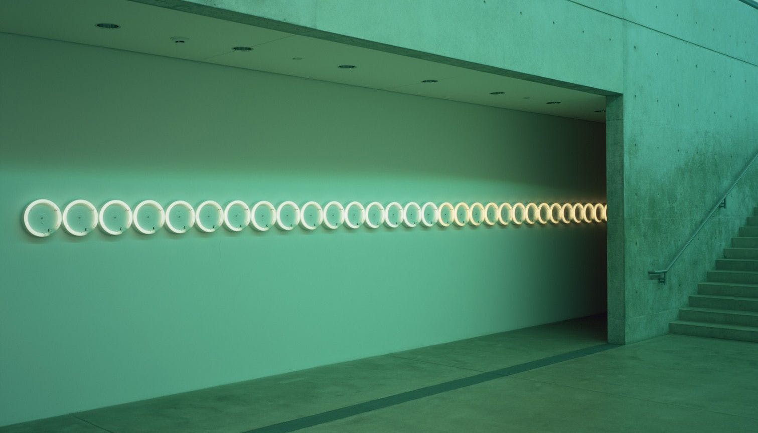 Installation view, Dan Flavin: Constructed Light, Pulitzer Foundation, St. Louis, 2008