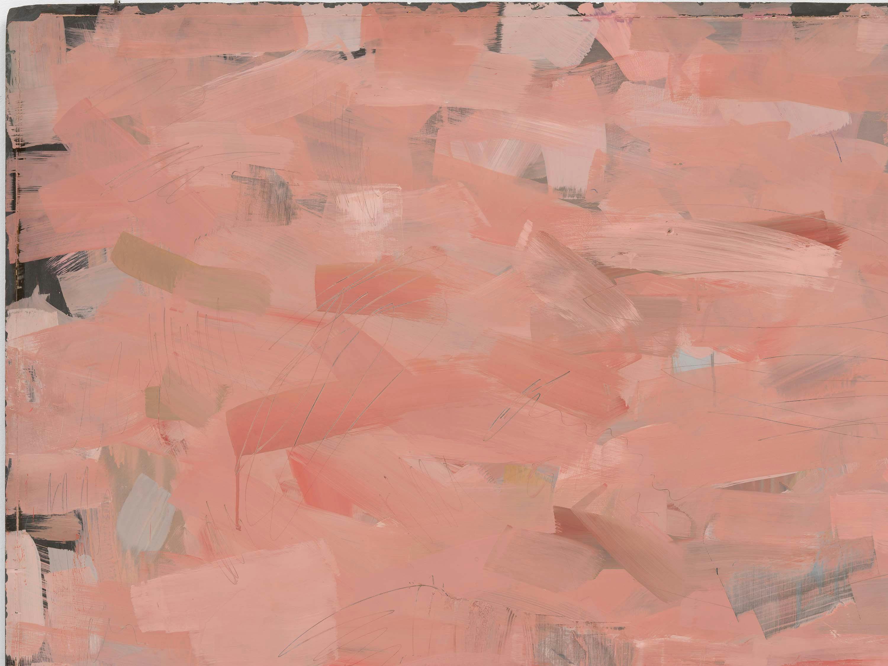 A detail from a painting by Merrill Wagner, titled Composition #3, dated 1983.