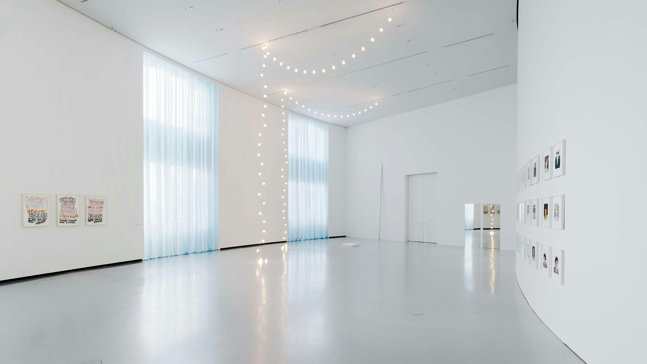 Installation view of an exhibition, titled Felix Gonzalez-Torres – Roni Horn, at Bourse de Commerce, Pinault Collection, in Paris, dated 2022. 