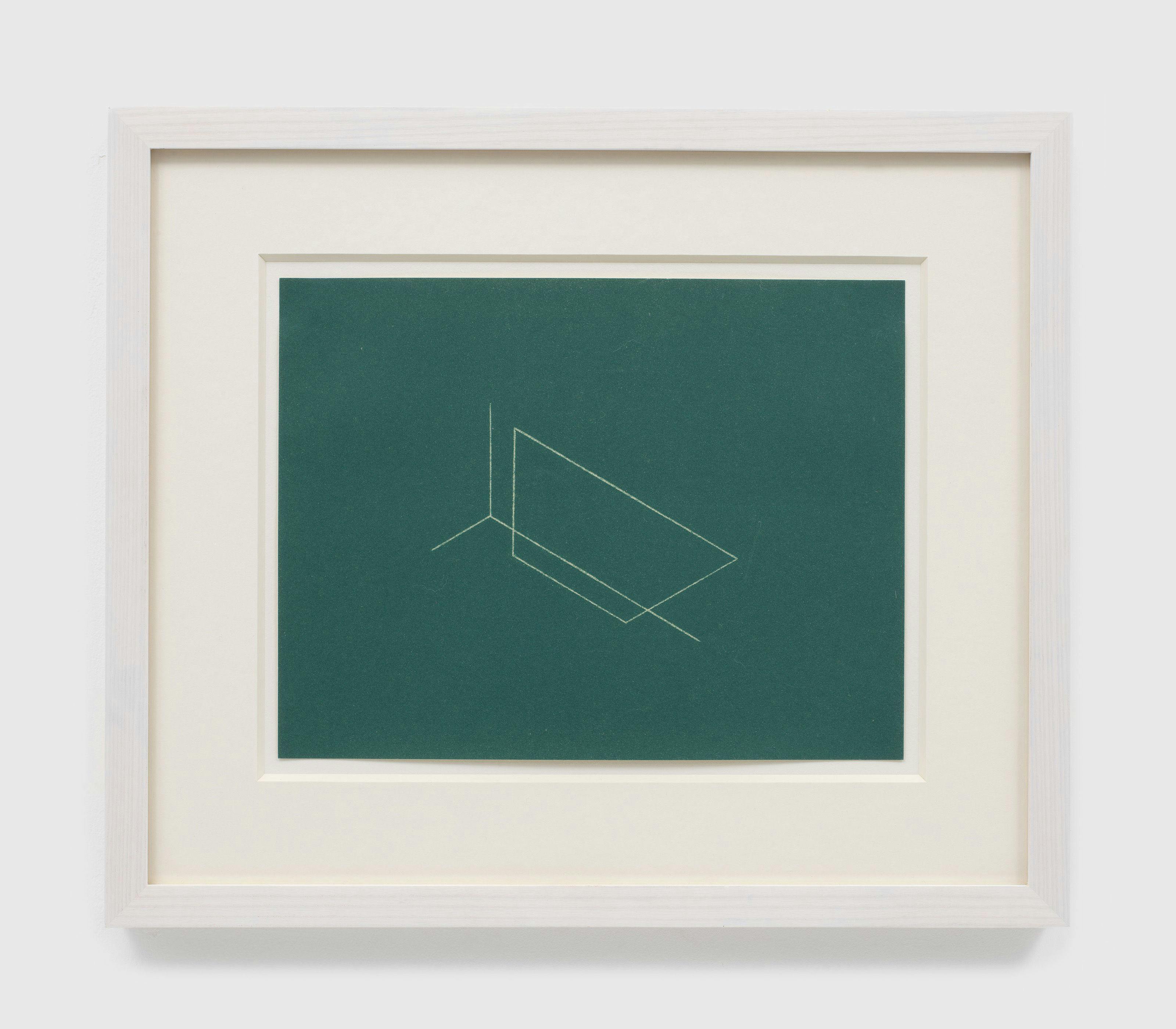 A print by Fred Sandback, titled Untitled (from Twenty-two Constructions from 1967), dated 1986.