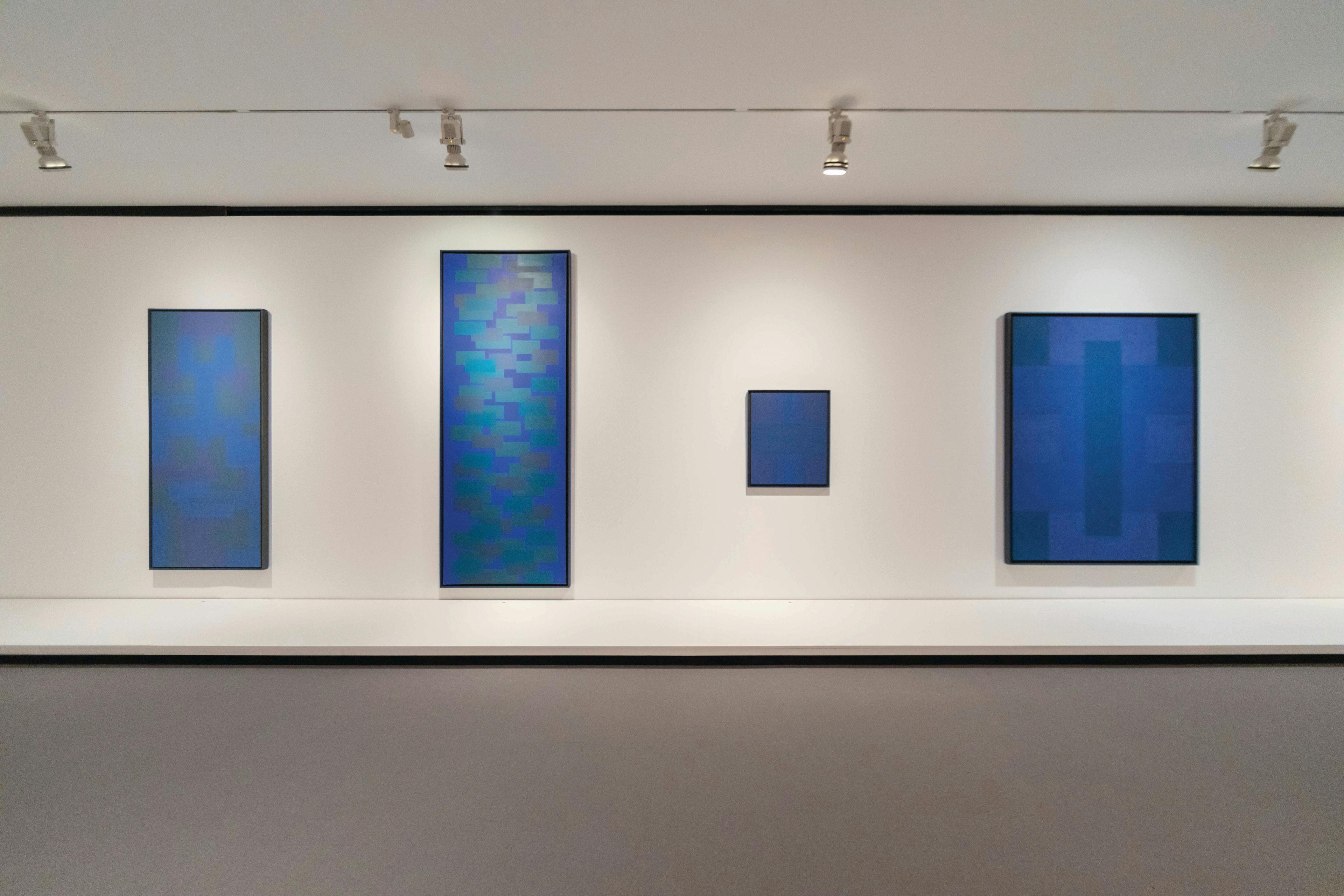 Installation view of an exhibition titled, Ad Reinhardt: “Art is art and everything else is everything else,” at Fundación Juan March in Madrid, dated 2021.