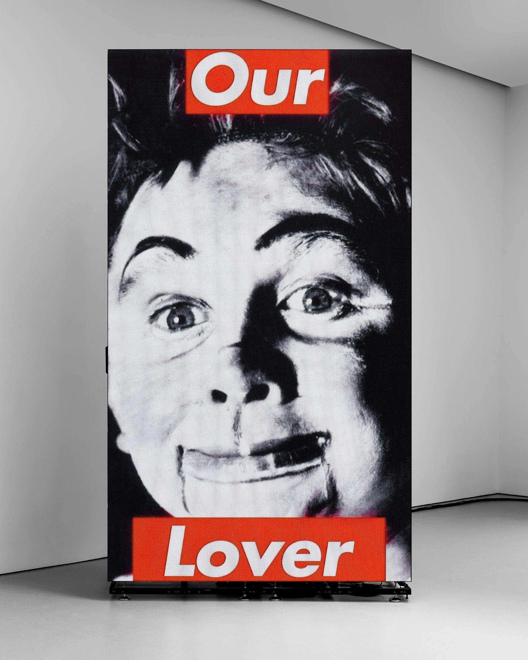 A video by Barbara Kruger, called Untitled (Our Leader), dated in 1987 and 2020.