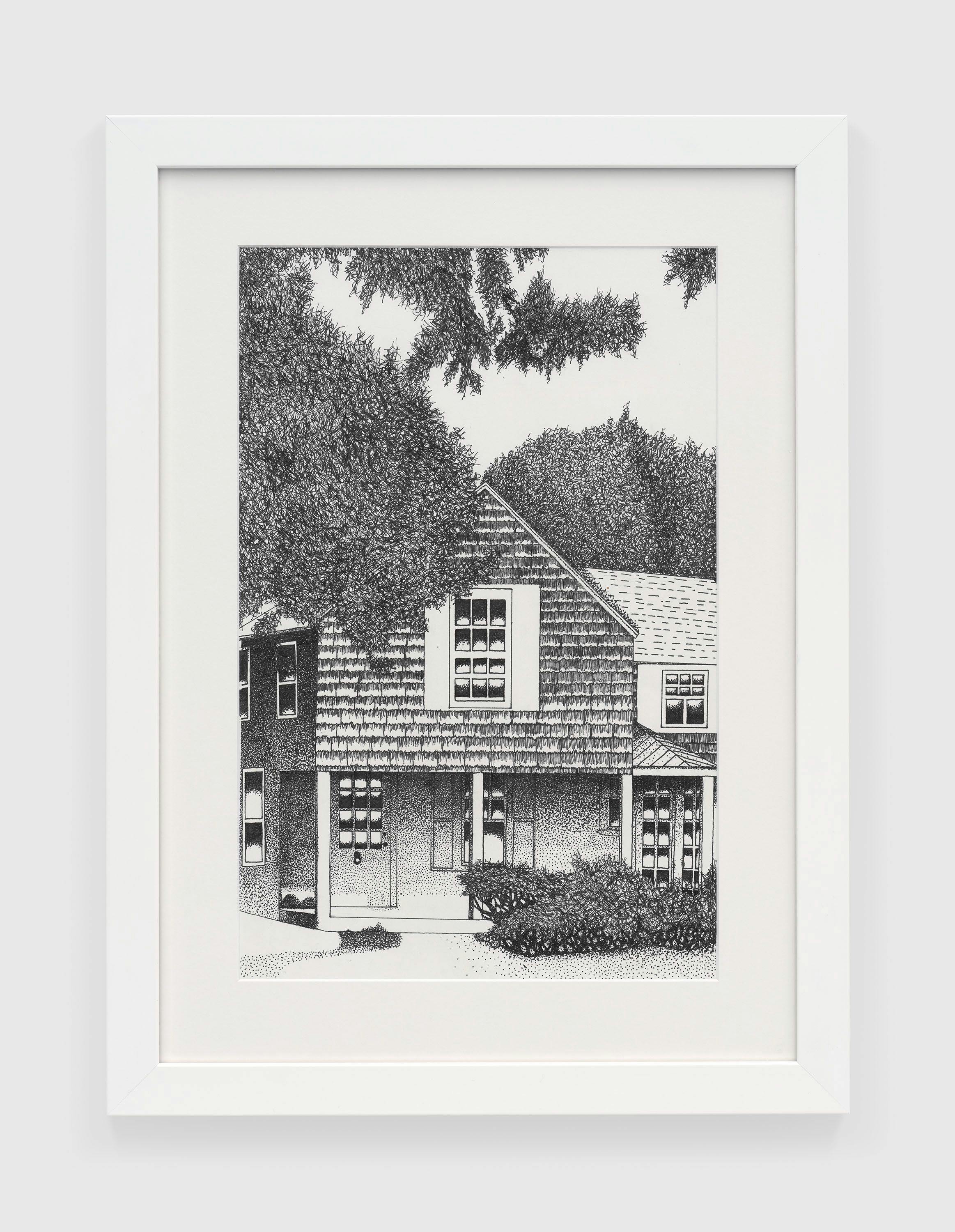 A drawing by Christopher Tolan, titled 147 Montauk Highway, dated 2016.