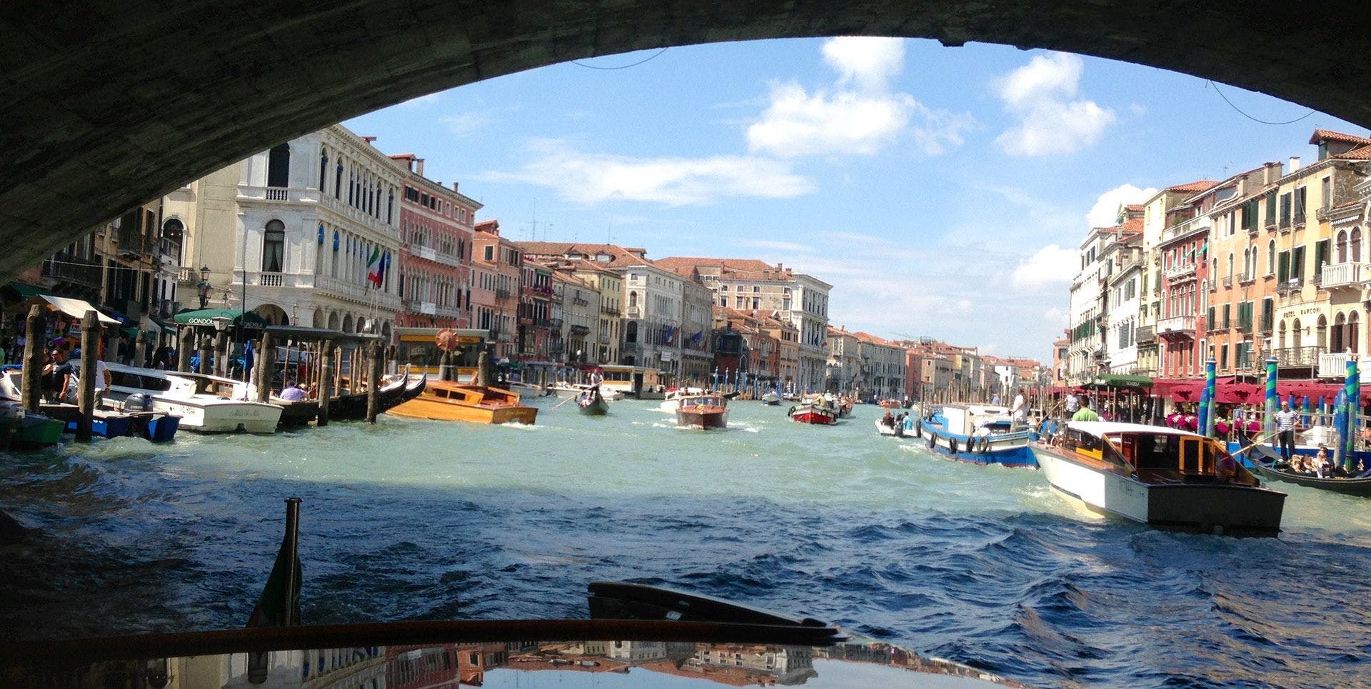 A holiday photo by Cynthia Zarin of a canal in Venice.