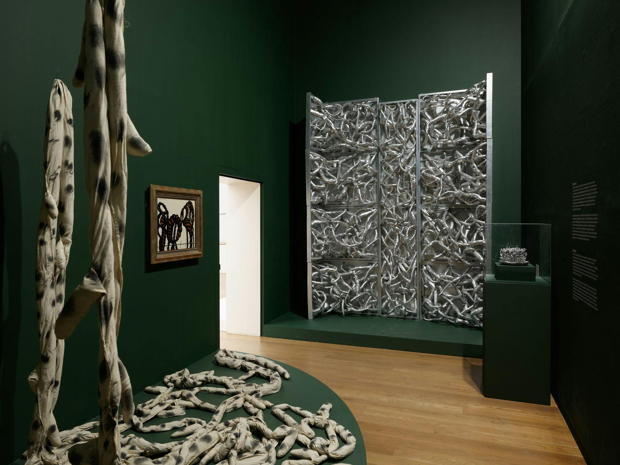 Installation view of the exhibition, Yayoi Kusama: 1945 to Now, at Museu de Arte Contemporânea de Serralves, in Porto, Portugal, dated 2024.