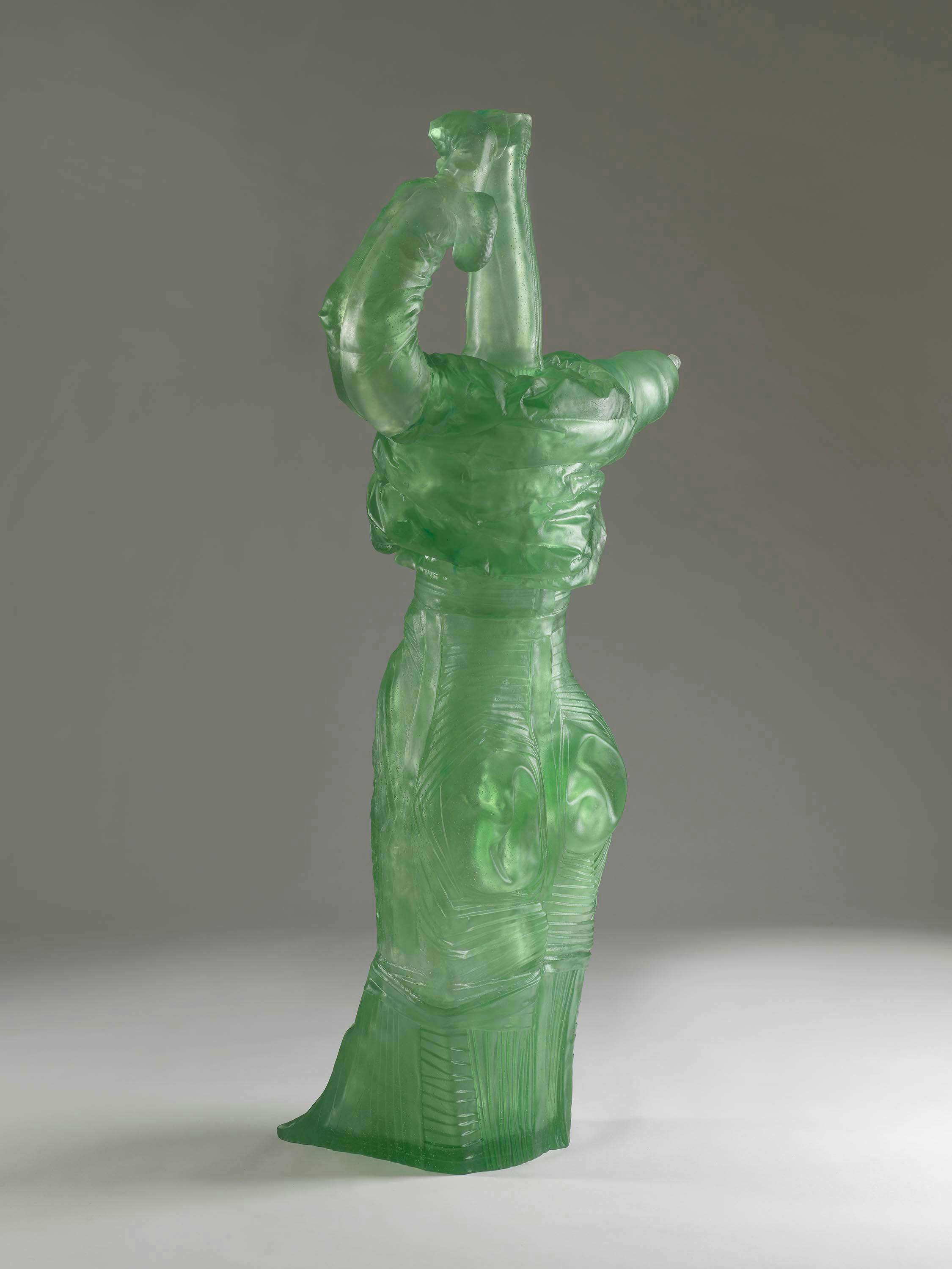 A sculpture by Andra Ursuta, titled Half-Drunk Mummy, dated 2020.