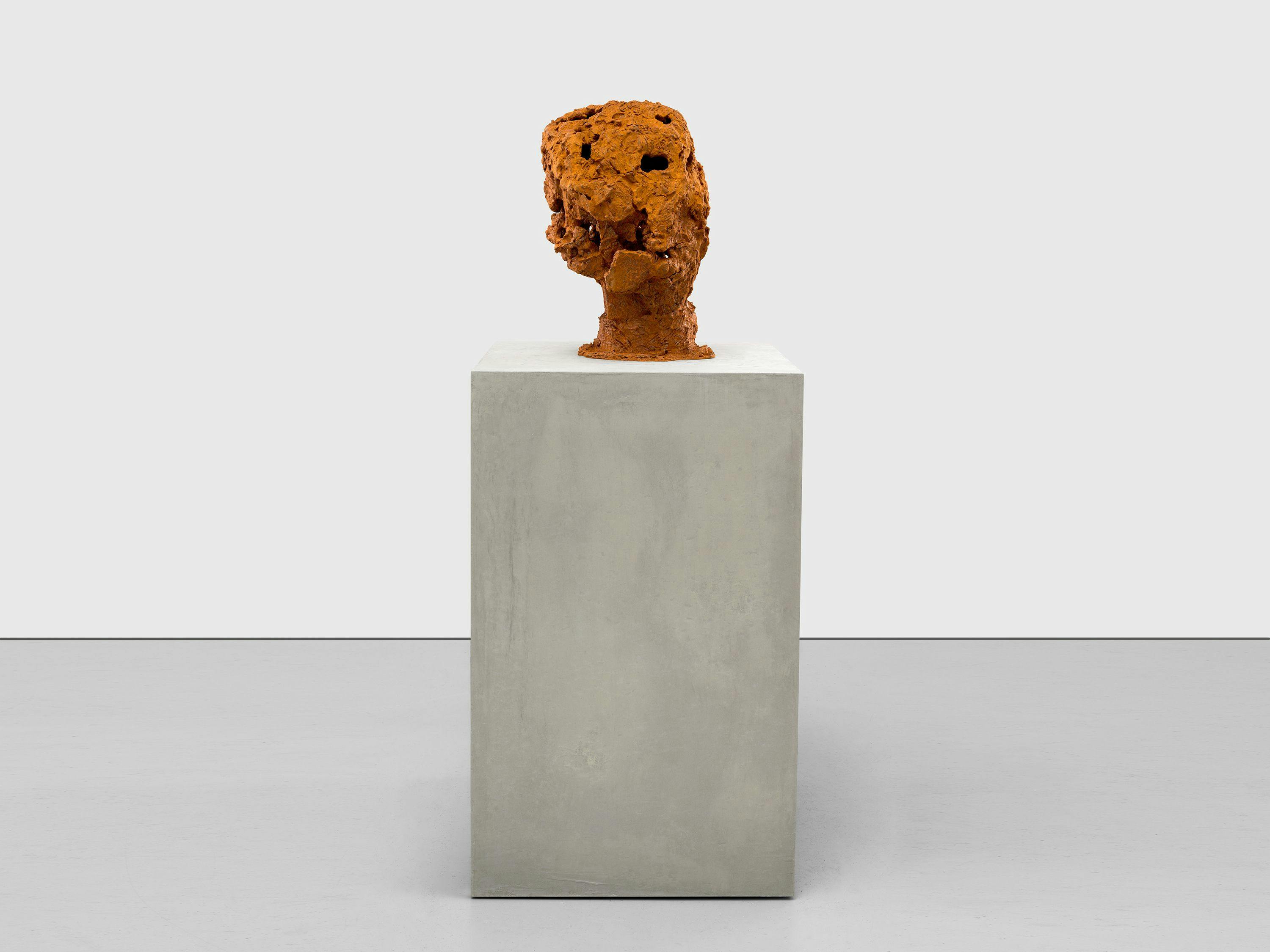 A sculpture by Huma Bhabha, called Untamed, dated 2024.