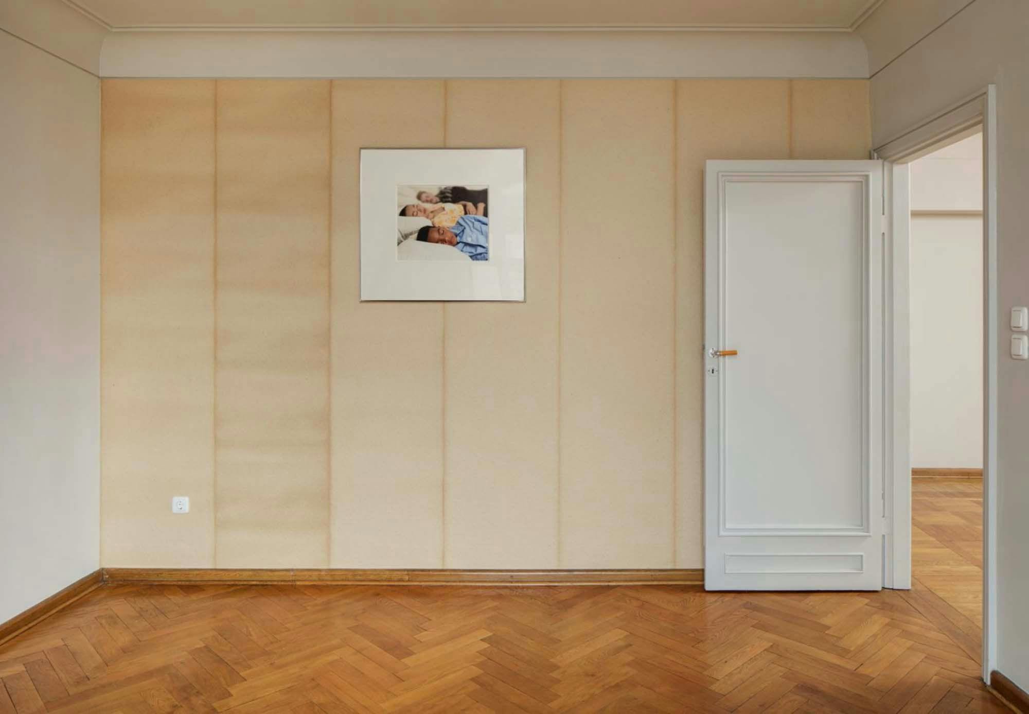 An installation view of an exhibition titled, Christopher Williams: a 48‑hour display of quality framing materials, at Haubrok Foundation, Berlin, in 2021.