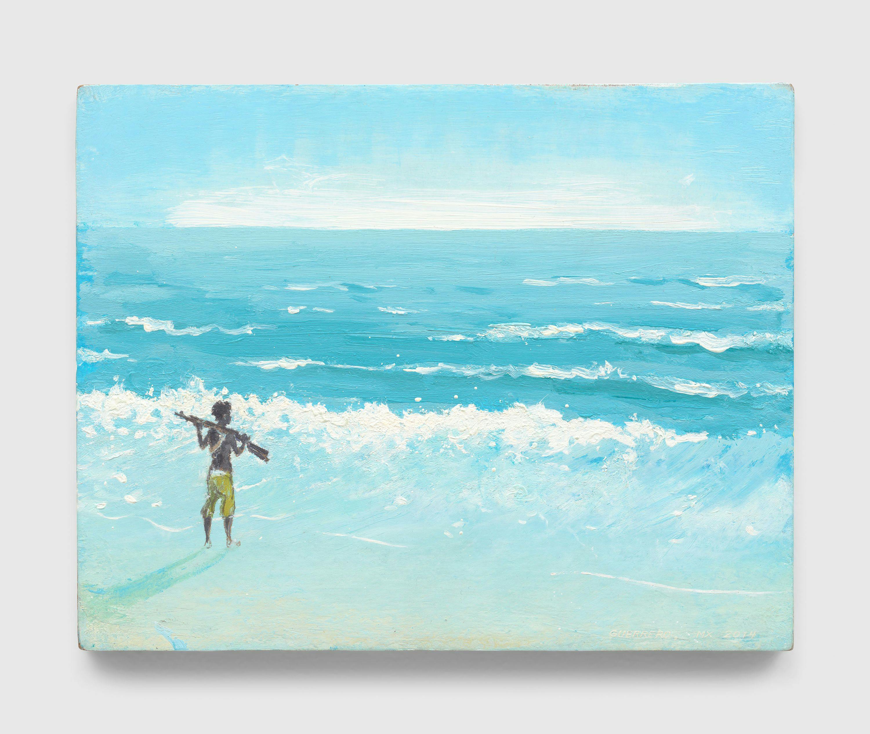 A painting by Francis Alÿs, titled Guerrero, Mexico, dated 2014.