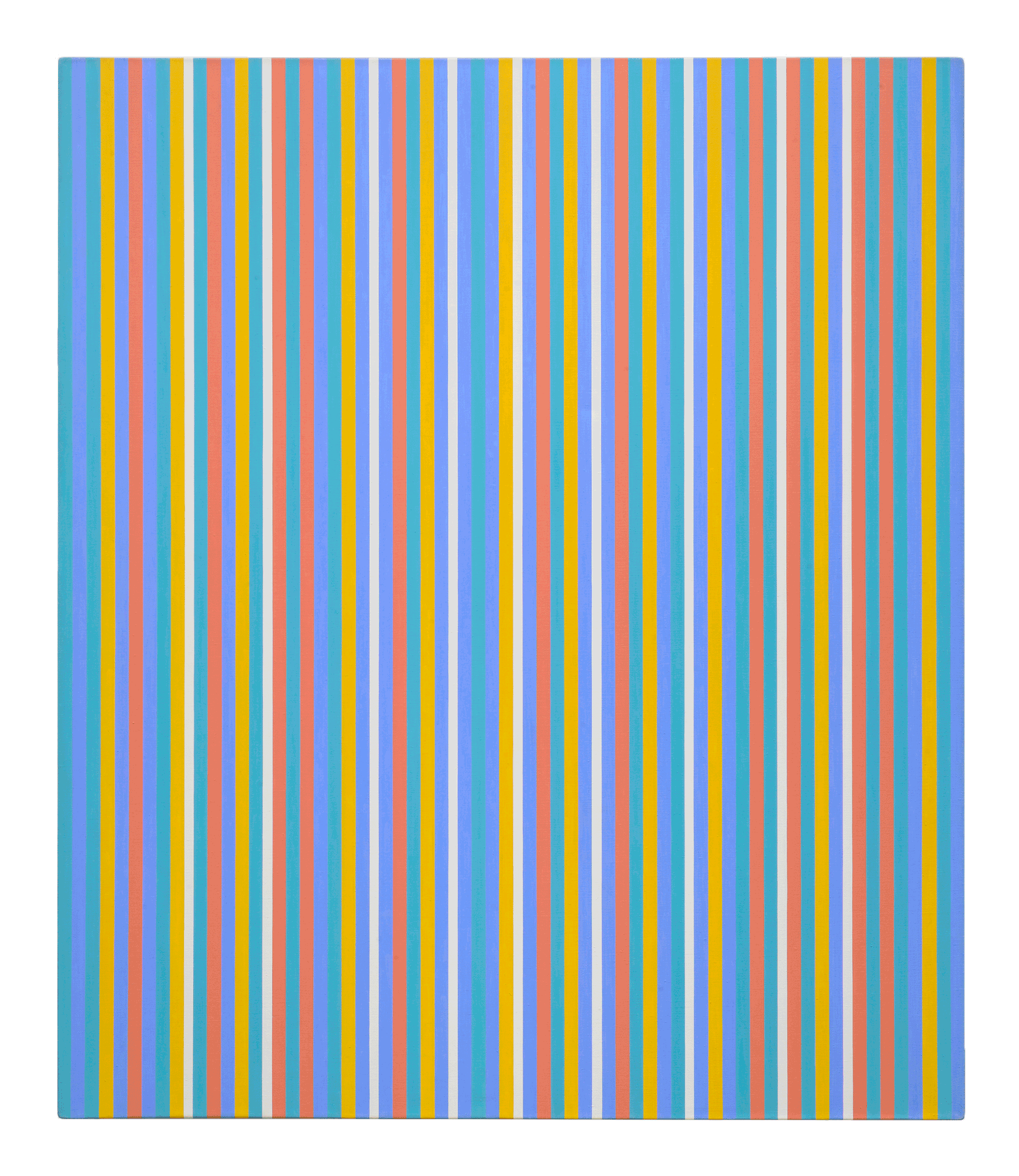 A painting by Bridget Riley, titled Fête, dated 1982
