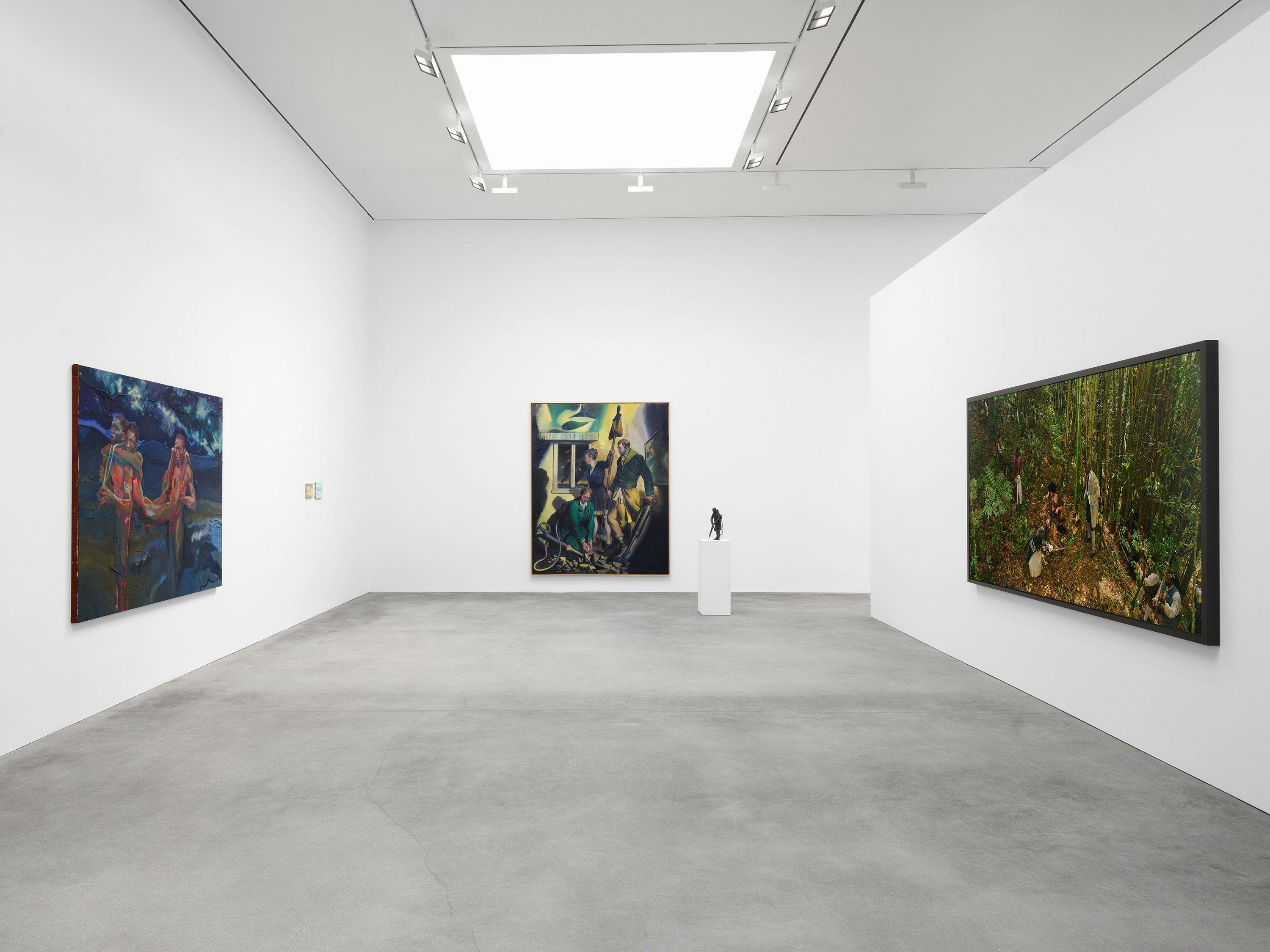 An installation view of the exhibition, David Zwirner: 30 Years, at David Zwirner in Los Angeles, dated 2024.