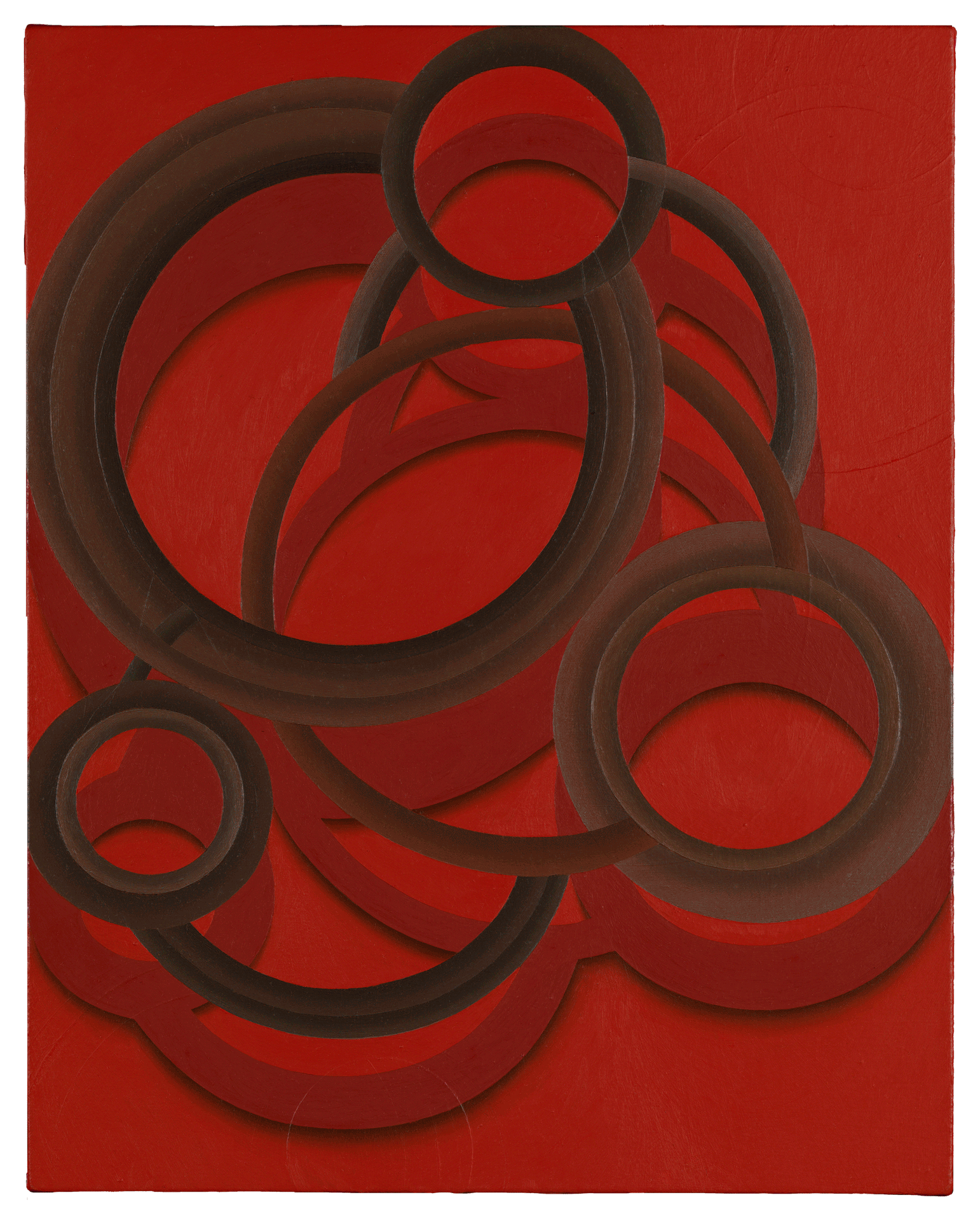 A painting by Tomma Abts, titled Schwero, dated 2005. 