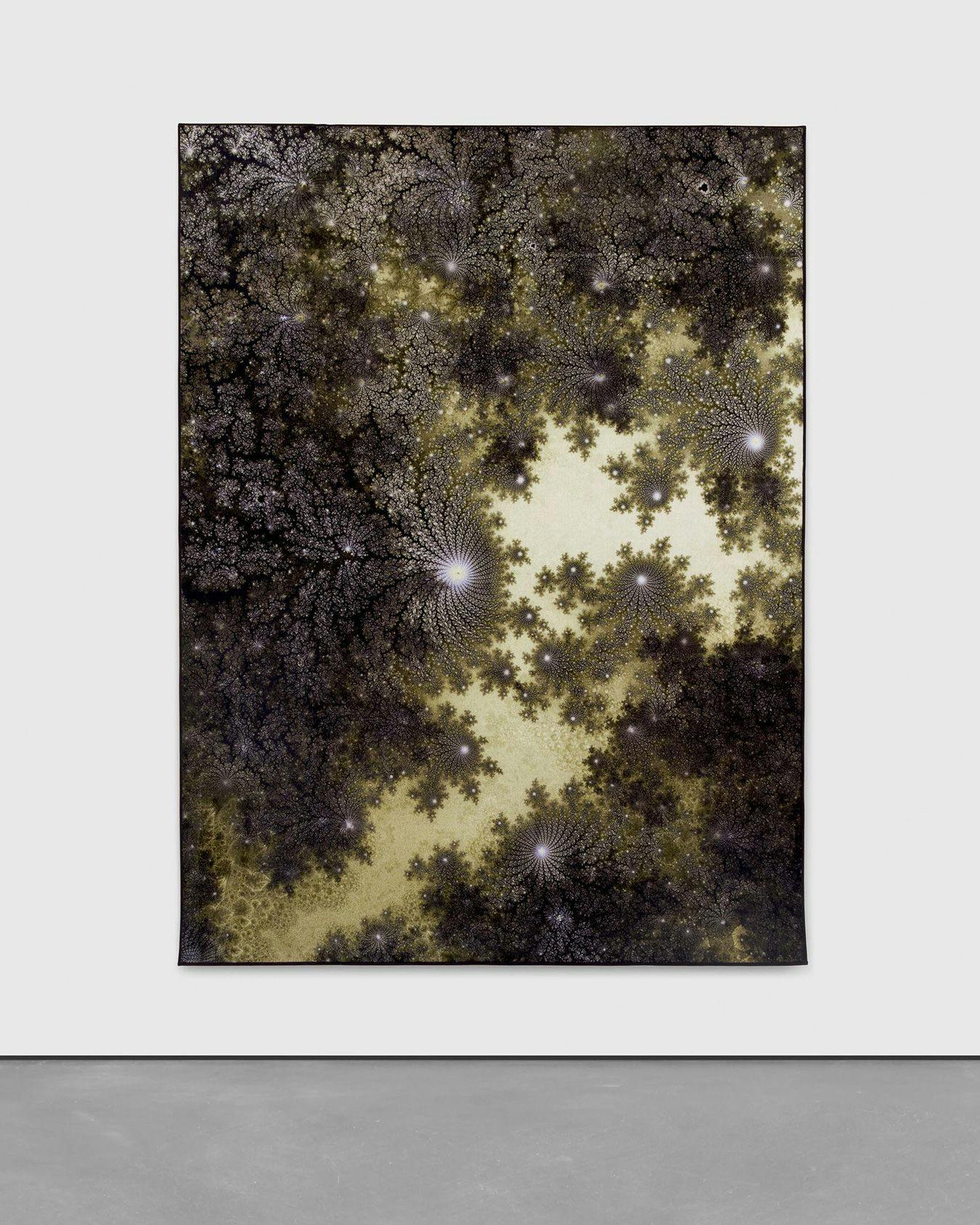 A Colaris print on velour carpet by Thomas Ruff, titled d.o.pe 07, dated 2022.