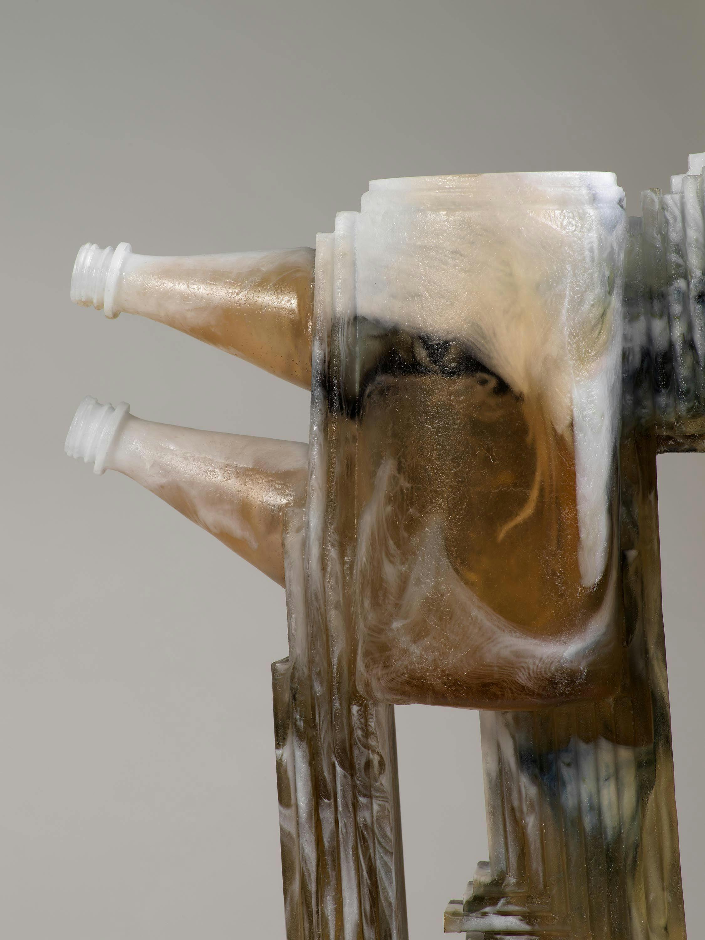 Detail from a sculpture by Andra Ursuta, titled Canopic Jerrycan, dated 2021.