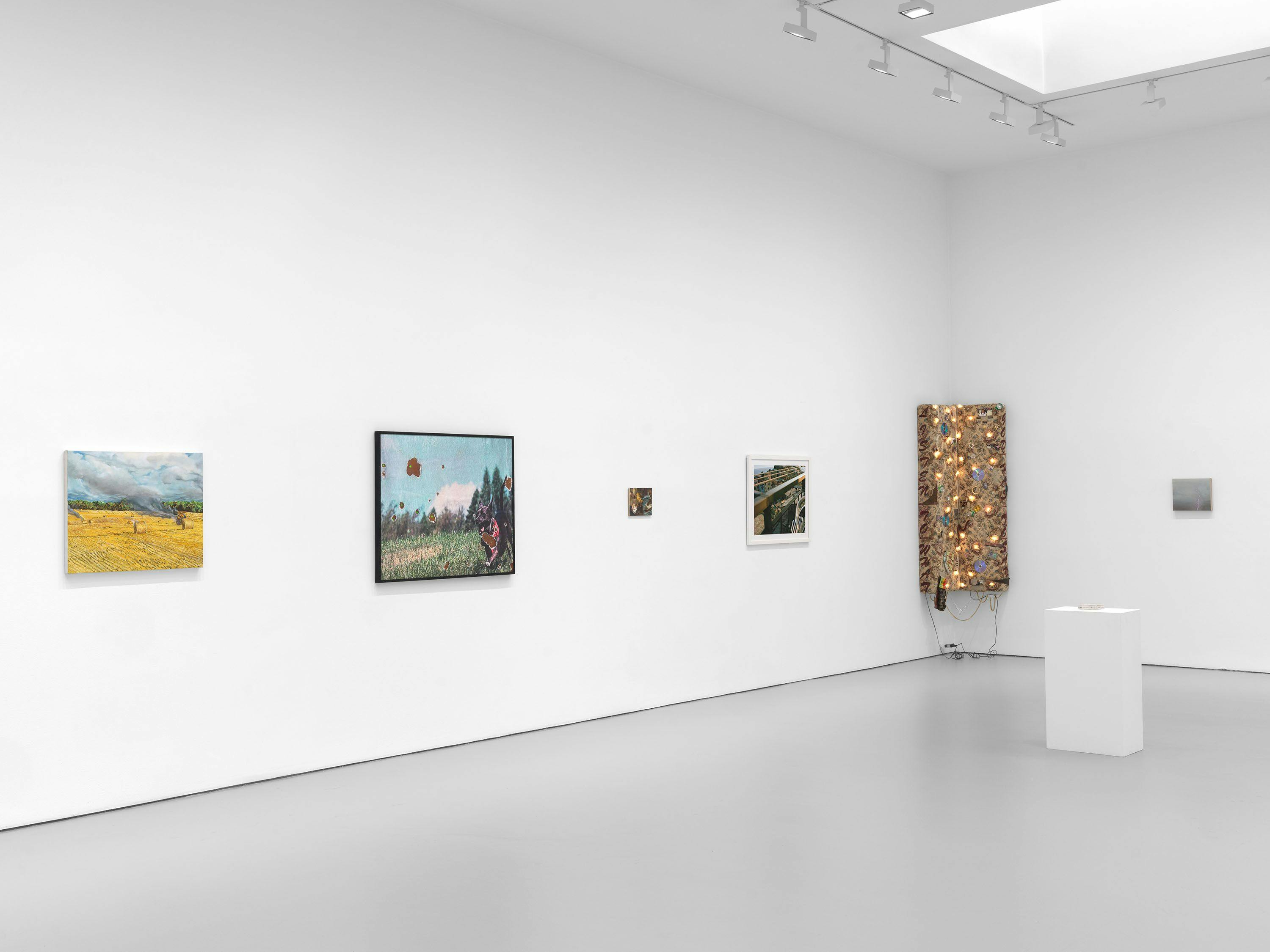 An installation view of the exhibition, After-Hours: People Who Work Here, at David Zwirner in New York, dated 2024.