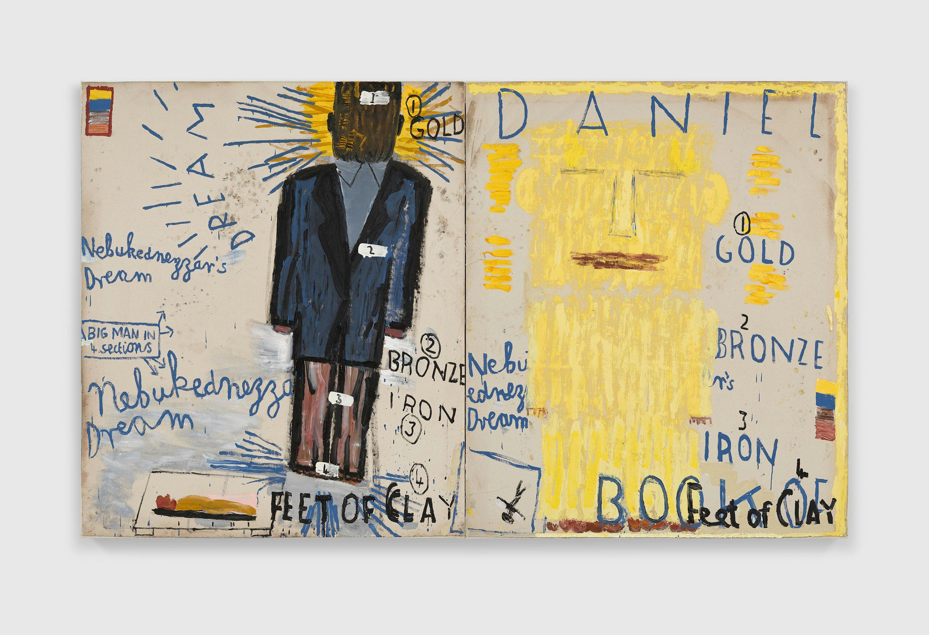 A painting by Rose Wylie, titled Neb's Dream, dated 2023.