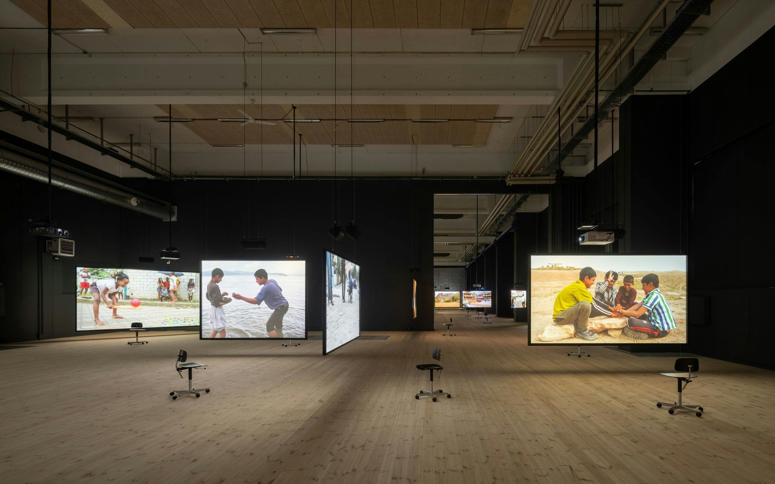 An installation by Francis Alÿs, titled Children's Games, 1999 to Present. 
