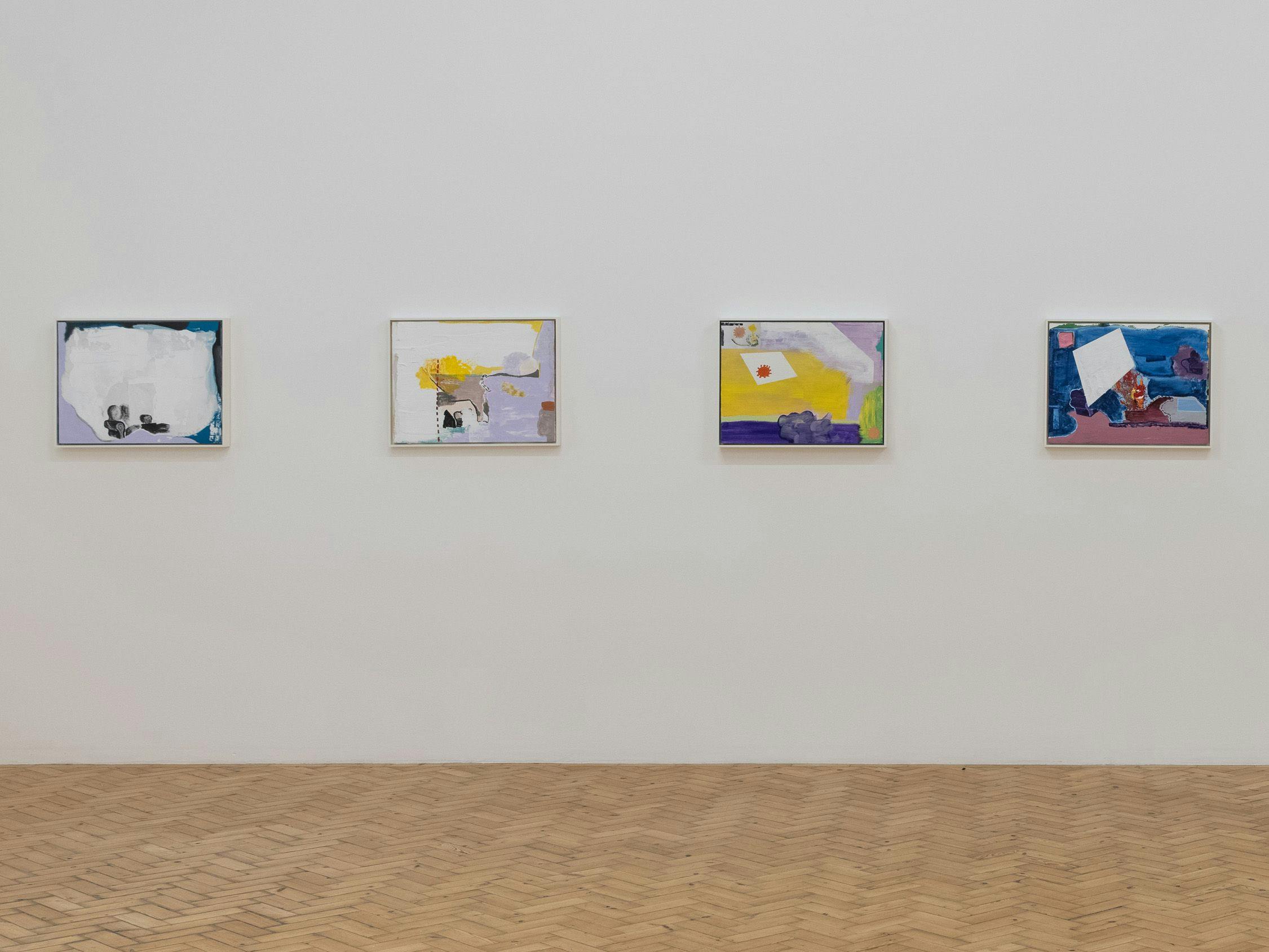 An installation view of the exhibition, Walter Price: Pearl Lines, at Camden Art Centre in London, dated 2021.