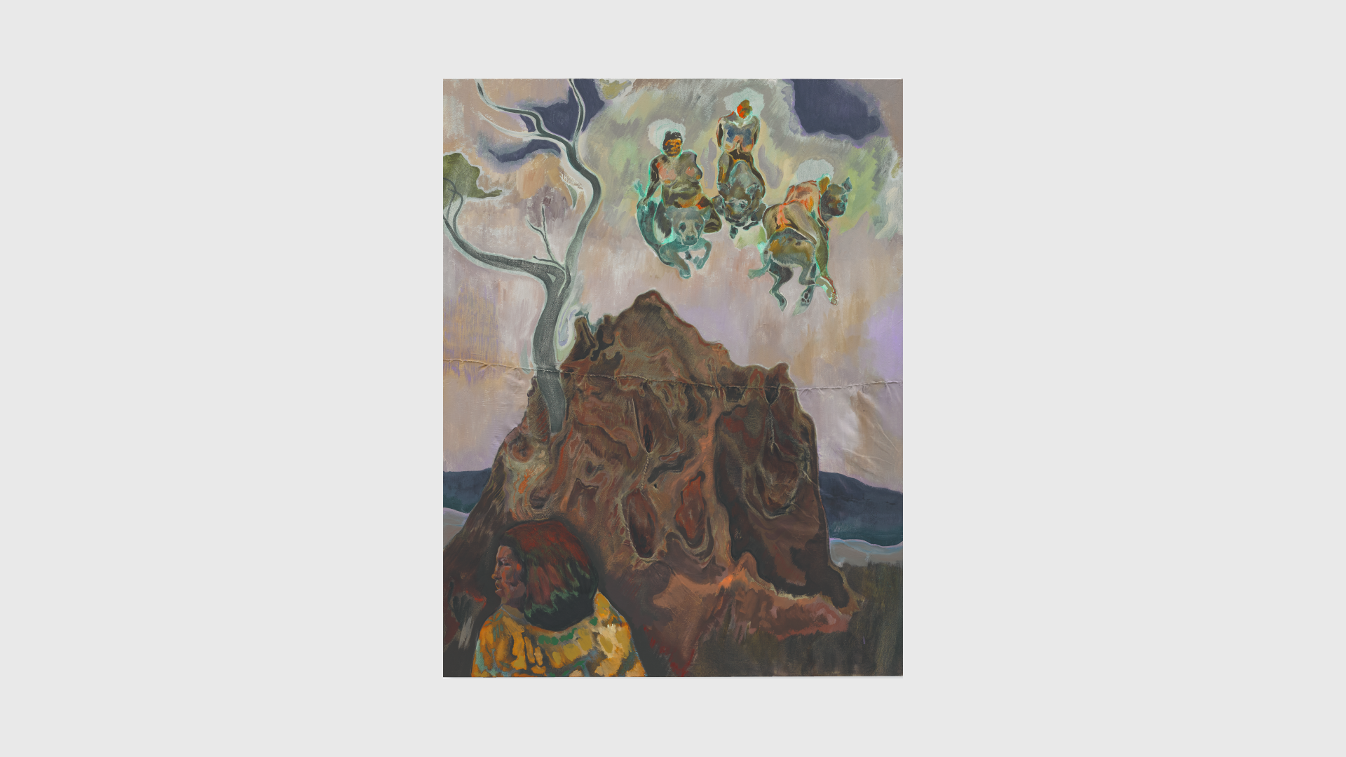 A painting by Michael Armitage, titled Anthill, dated 2017.