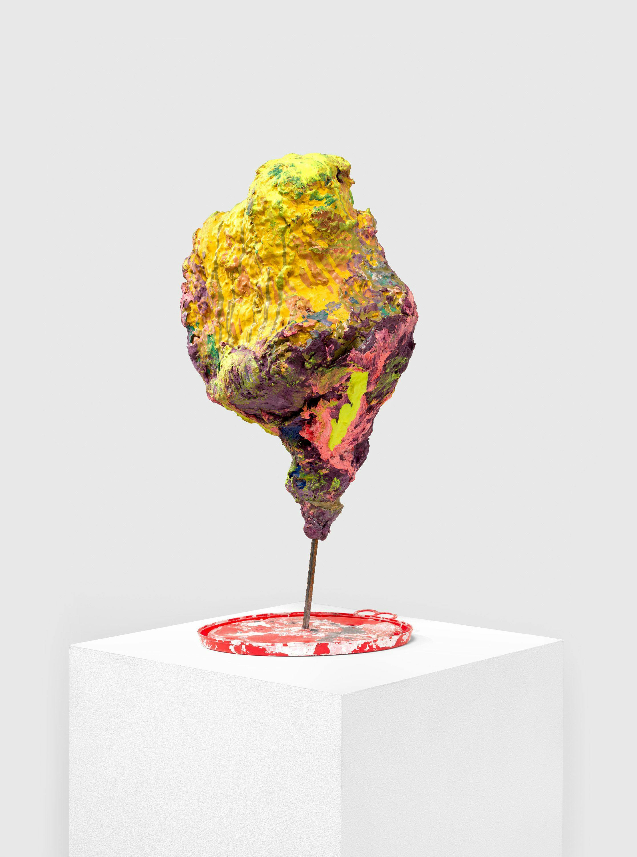 An untitled sculpture by Franz West, dated 1998.