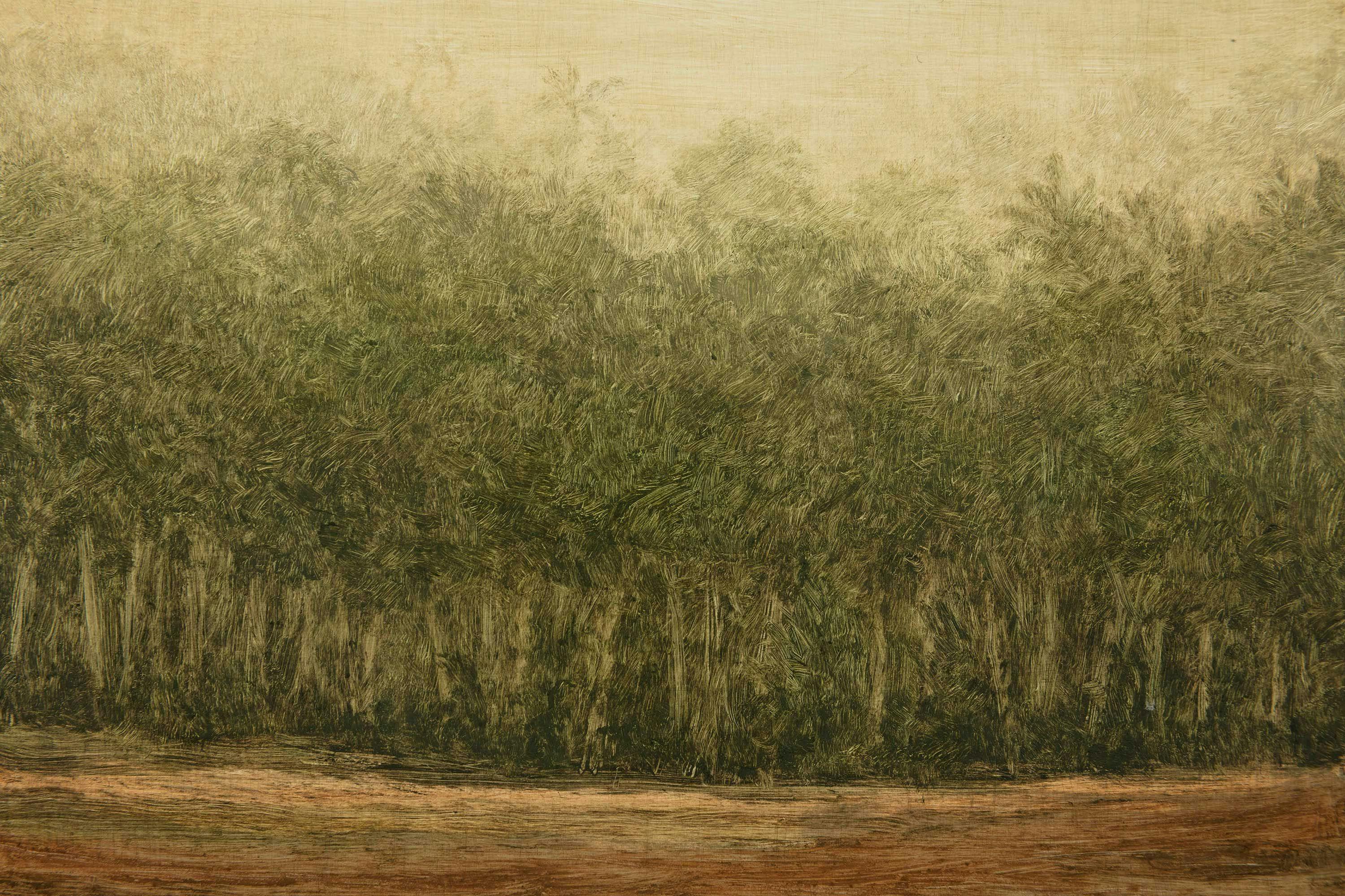 A detail from a painting by Lucas Arruda, called Untitled (from the Deserto-Modelo series), dated 2022.