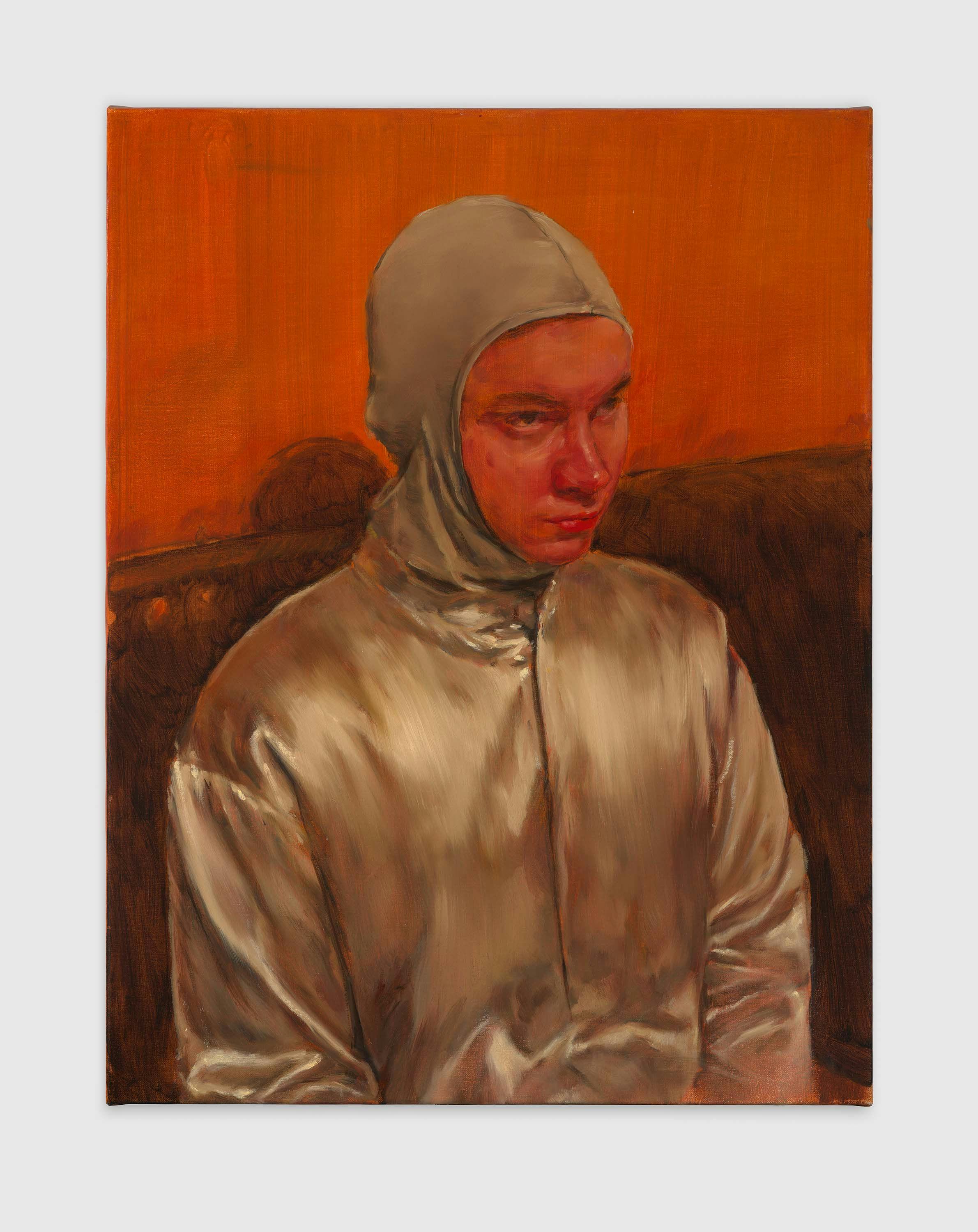 A painting by Michaël Borremans, titled The Spaceman, dated 2023.