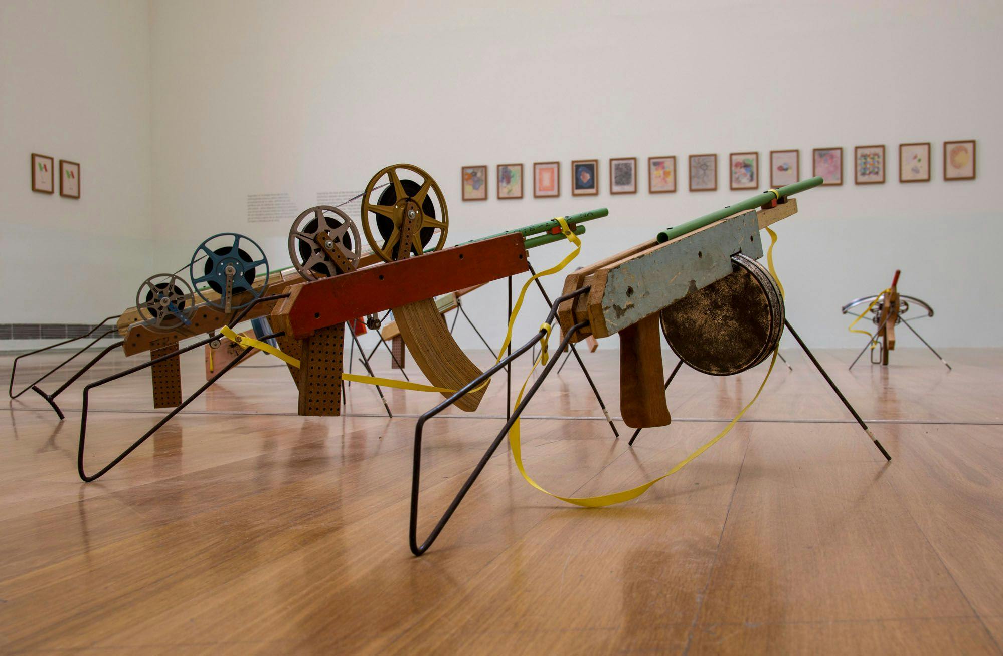 Installation view of the exhibition A Story of Negotiation¬†at Museo de Arte Latinoamericano de Buenos Aires (MALBA) - Fundaci√≥n Costantini, dated 2015 to 2016.
