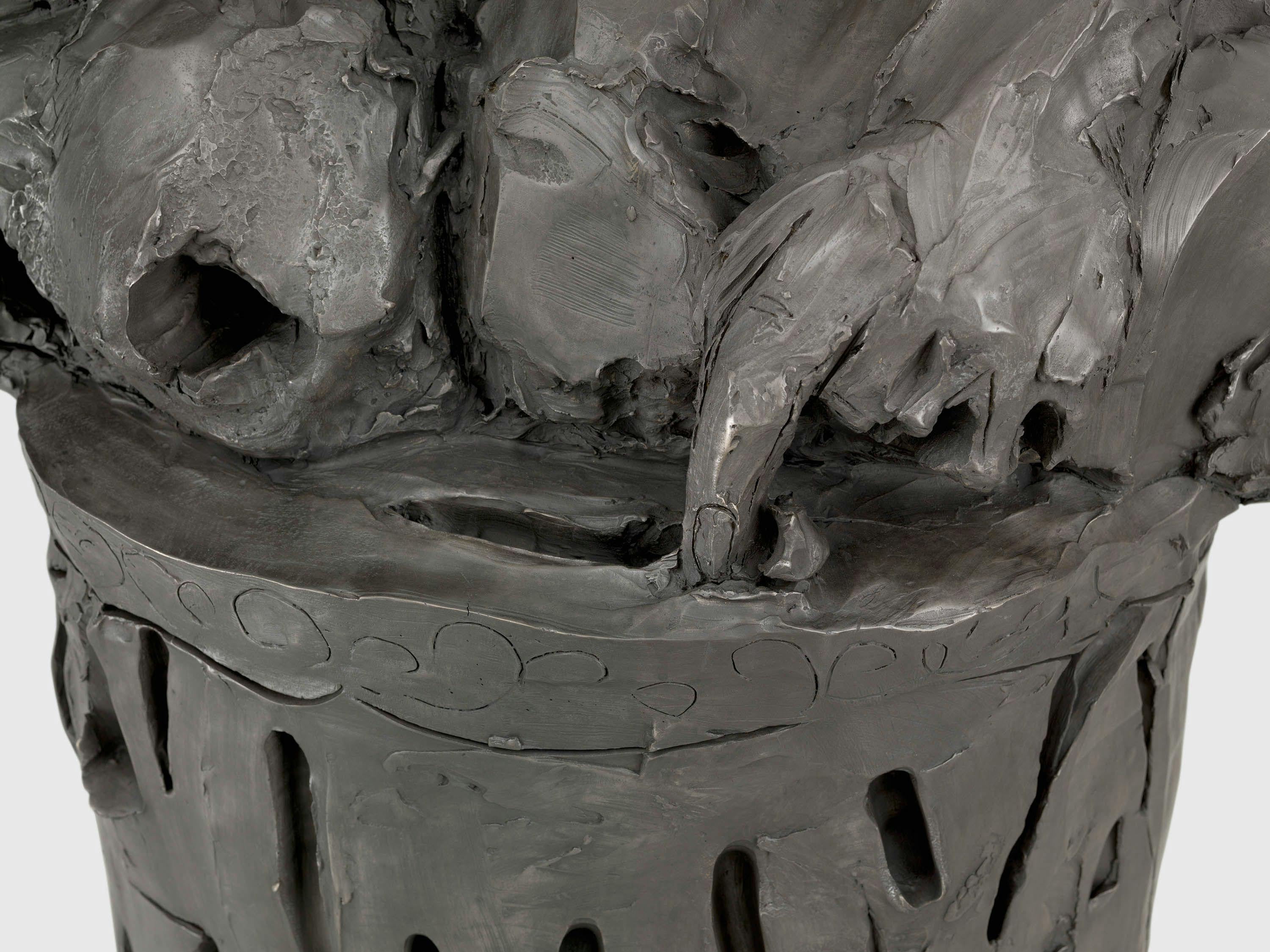 A detail from a sculpture by Dana Schutz, titled Odalisque, dated 2022.