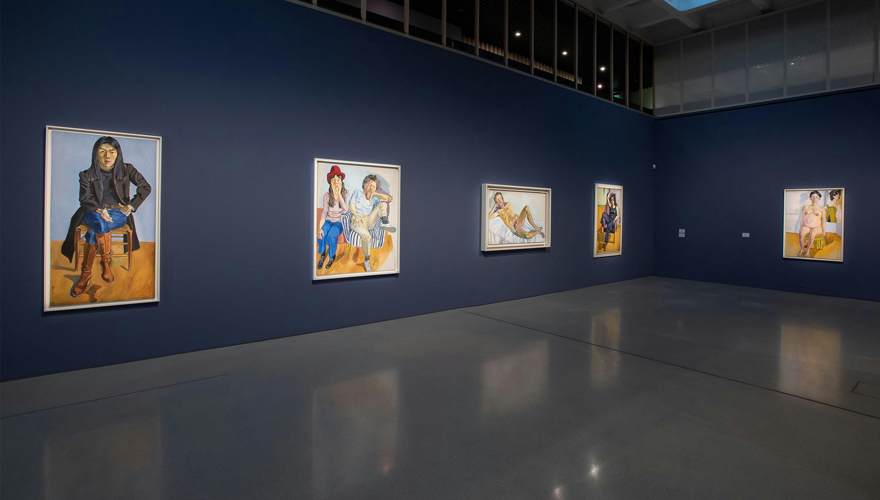 Installation view of Alice Neel: Hot Off The Griddle, Barbican Centre, London, 2023 