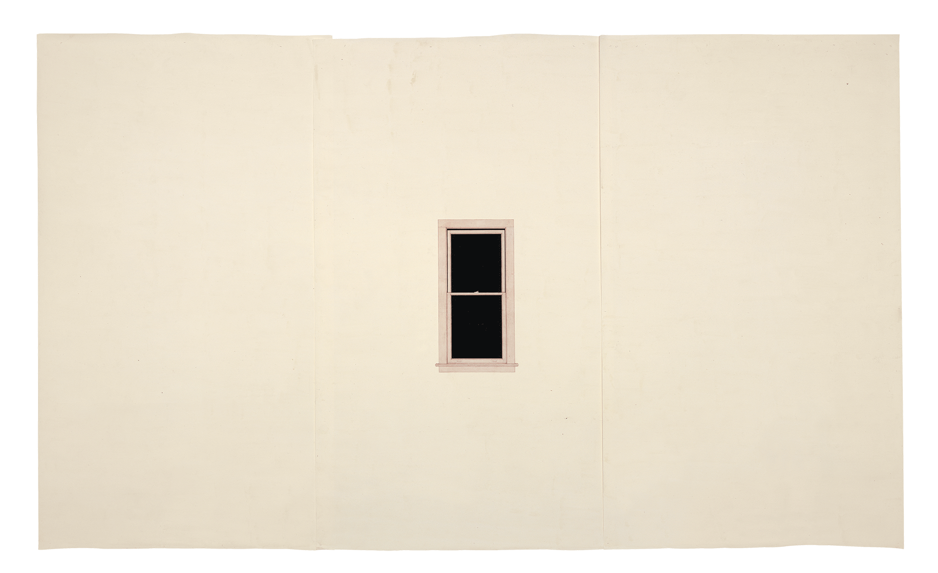 An oil and wax work on paper by Toba Khedoori, titled Untitled (window), dated 1999.