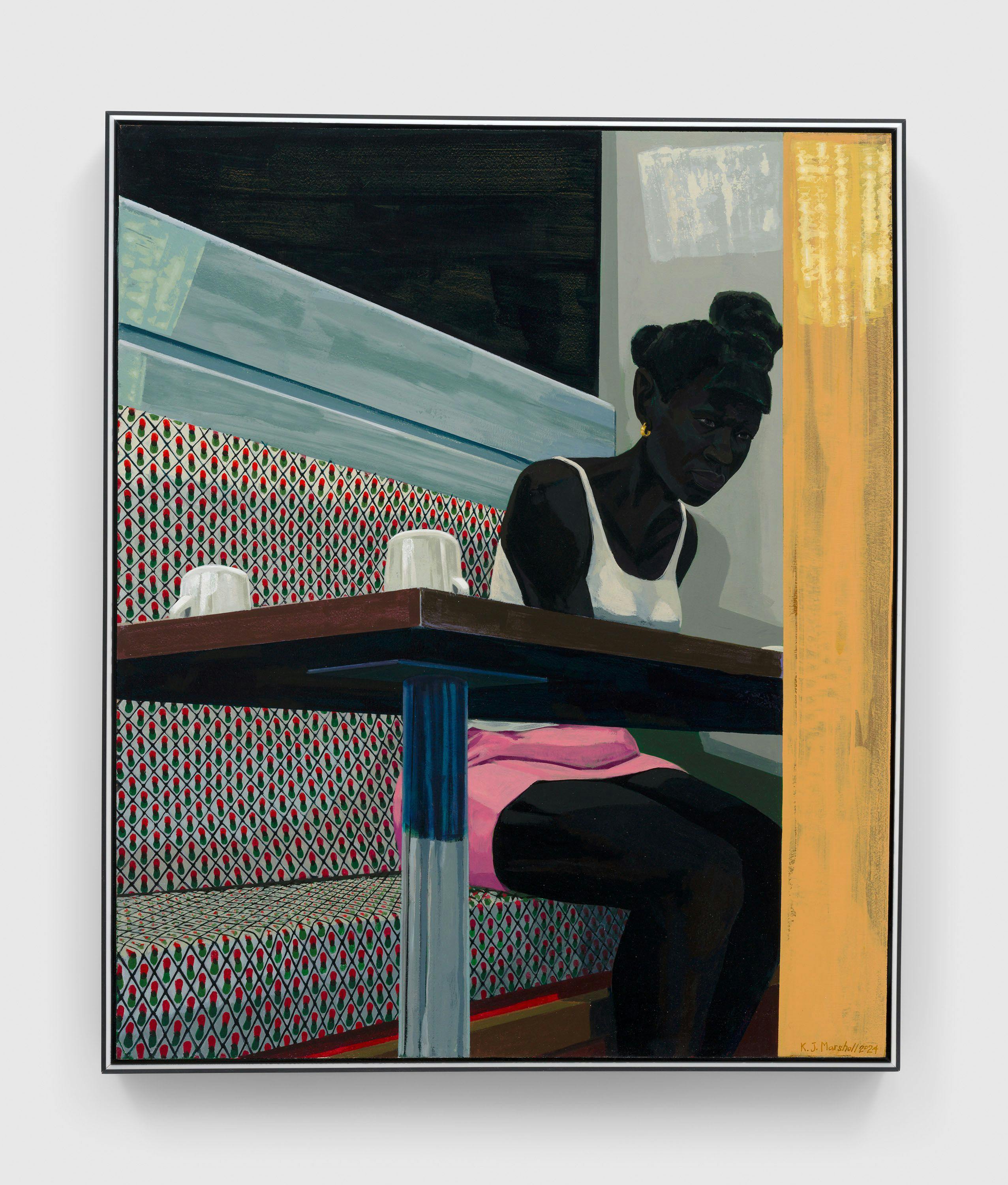 An untitled painting by Kerry James Marshall, dated 2024.