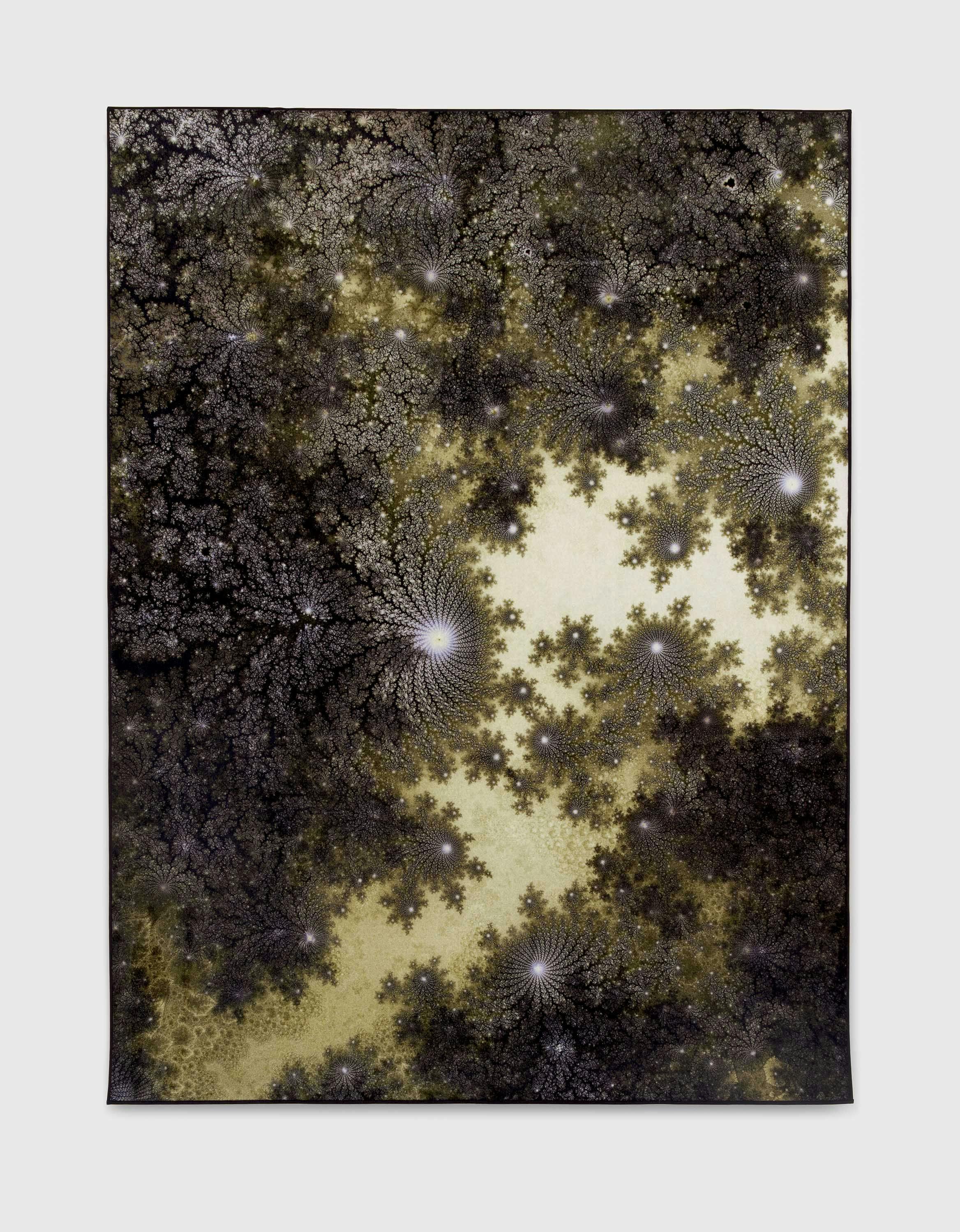A Colaris print on velour carpet by Thomas Ruff, titled d.o.pe 07, dated 2022.