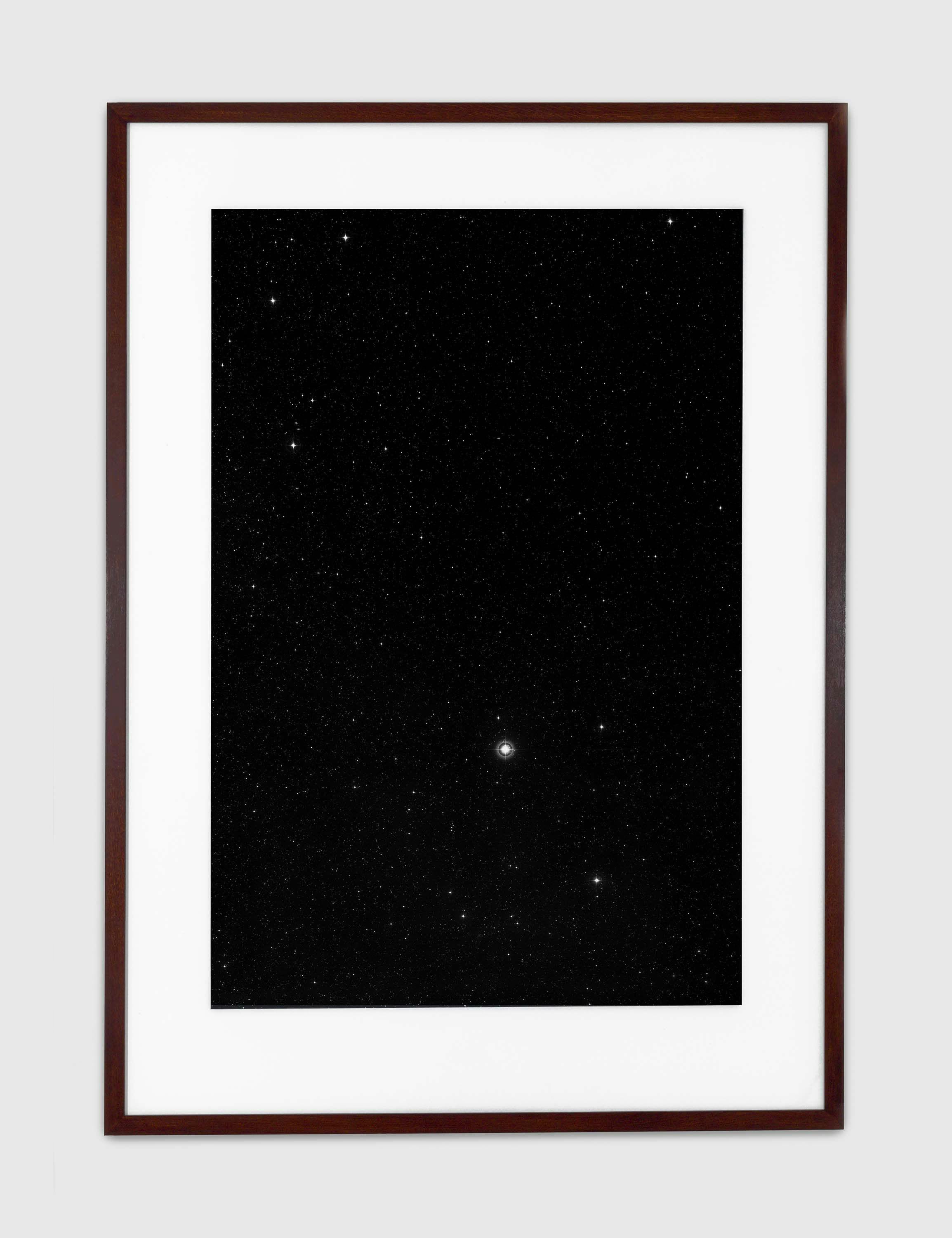 A chromogenic print with Diasec by Thomas Ruff, titled Stern 20h 48m/-35°, dated 1992.