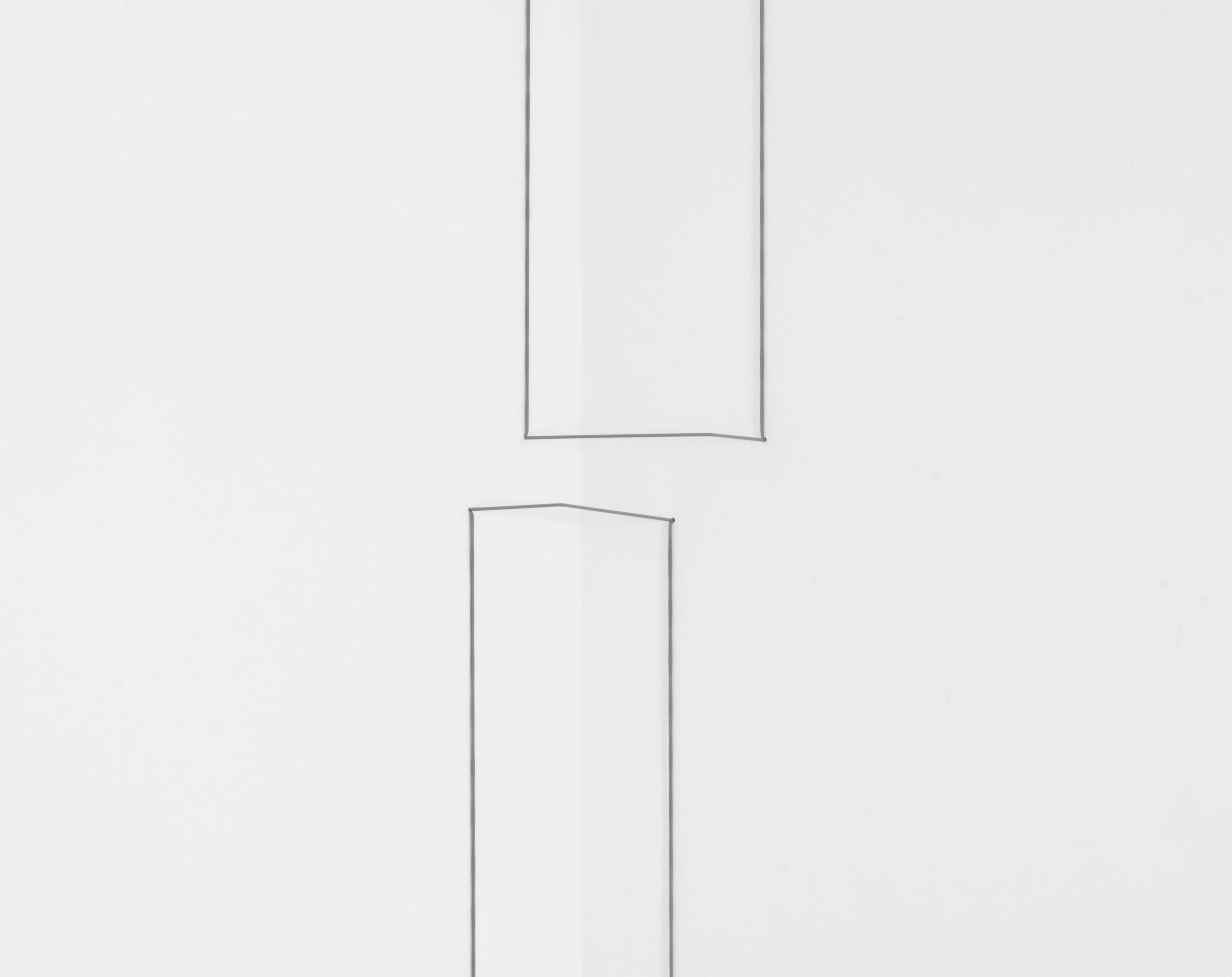 A sculpture by Fred Sandback, titled Untitled (RLL of A Series of Eight Sculptures, Closed Series), dated 1969.