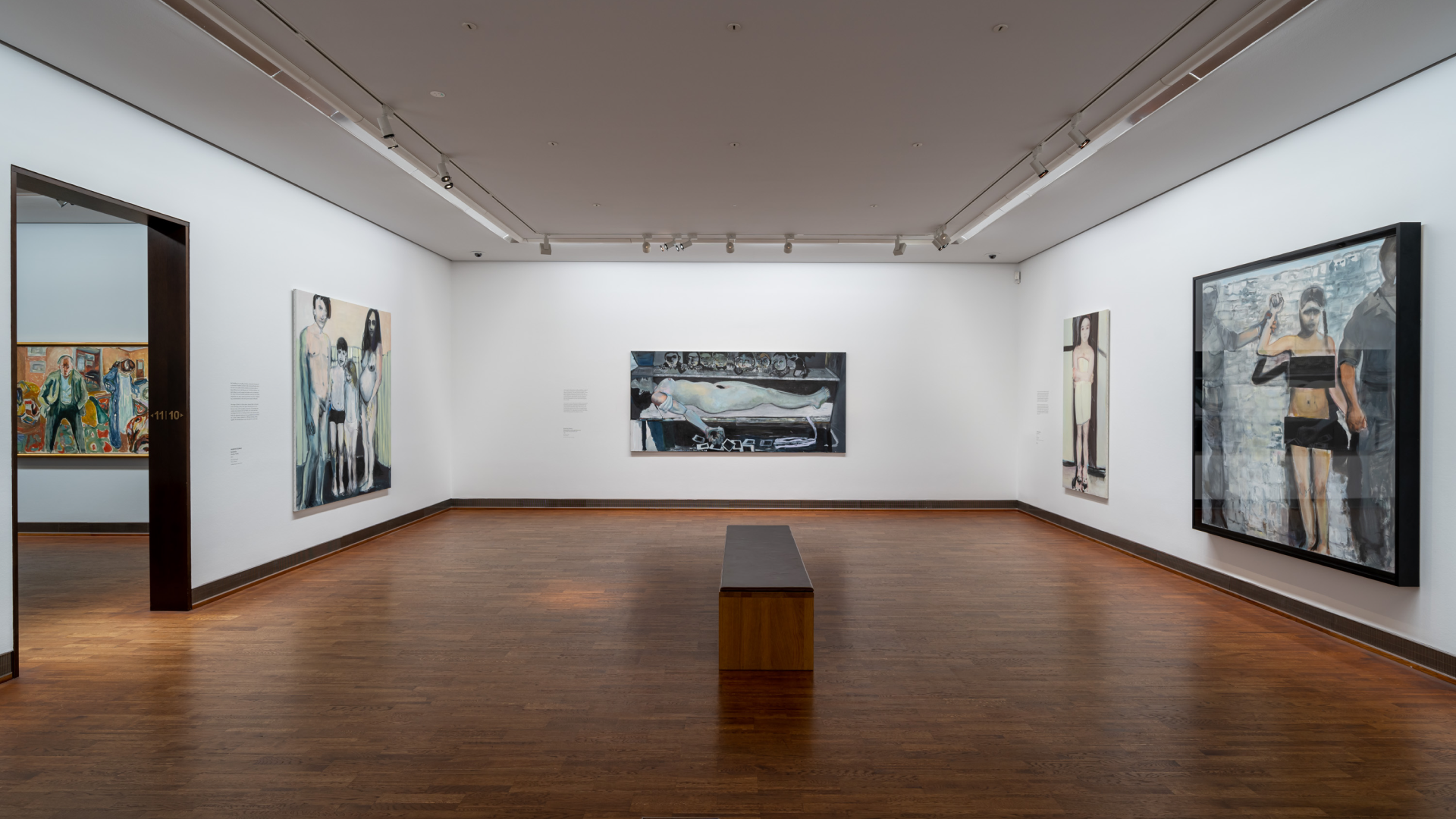 Installation view of the exhibition, Edvard Munch. In Dialogue, at the ALBERTINA Museum in Vienna, dated 2022.