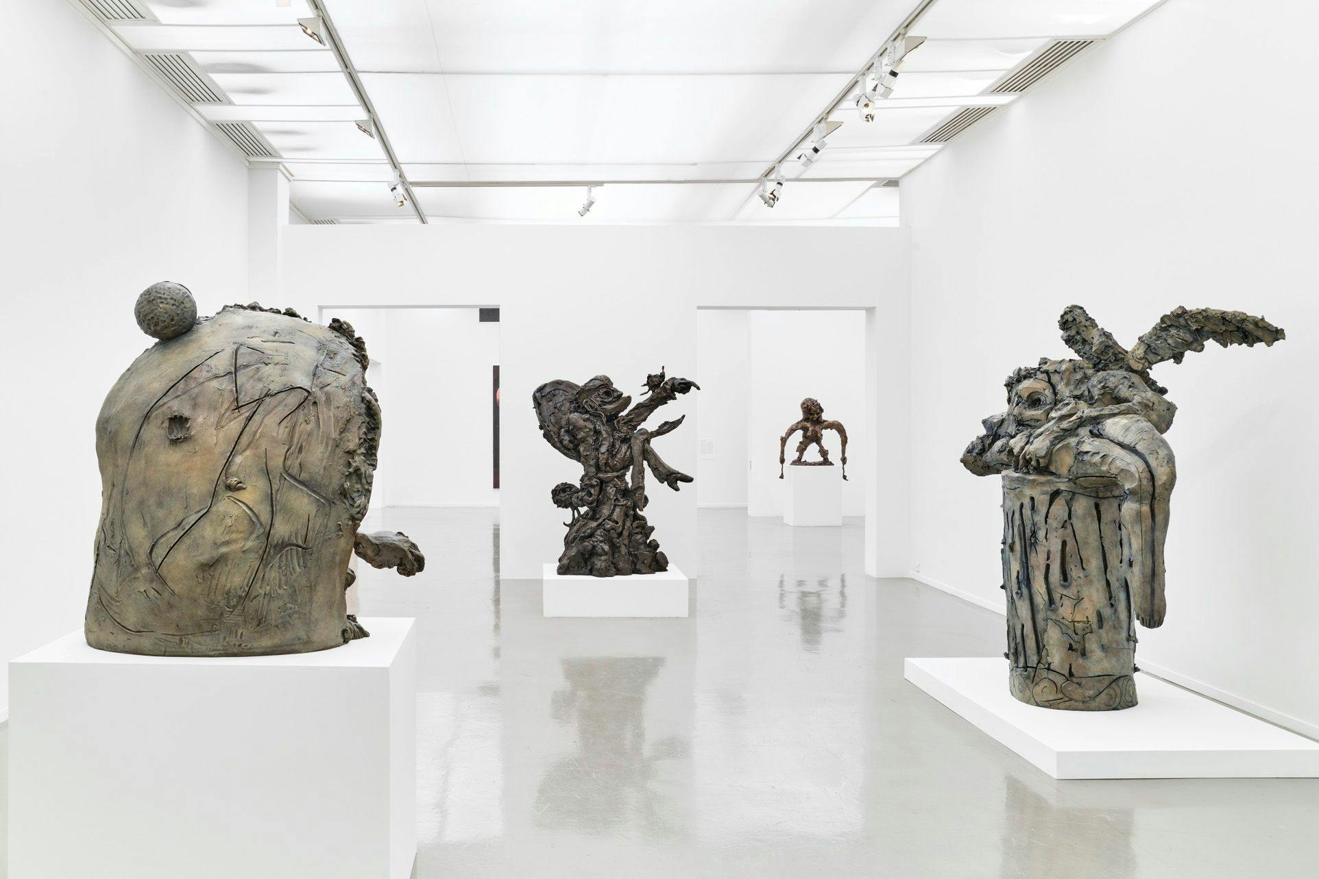 Installation view of the exhibition "Dana Schutz: Le monde visible," at the Musée d’art Moderne de Paris, 2023