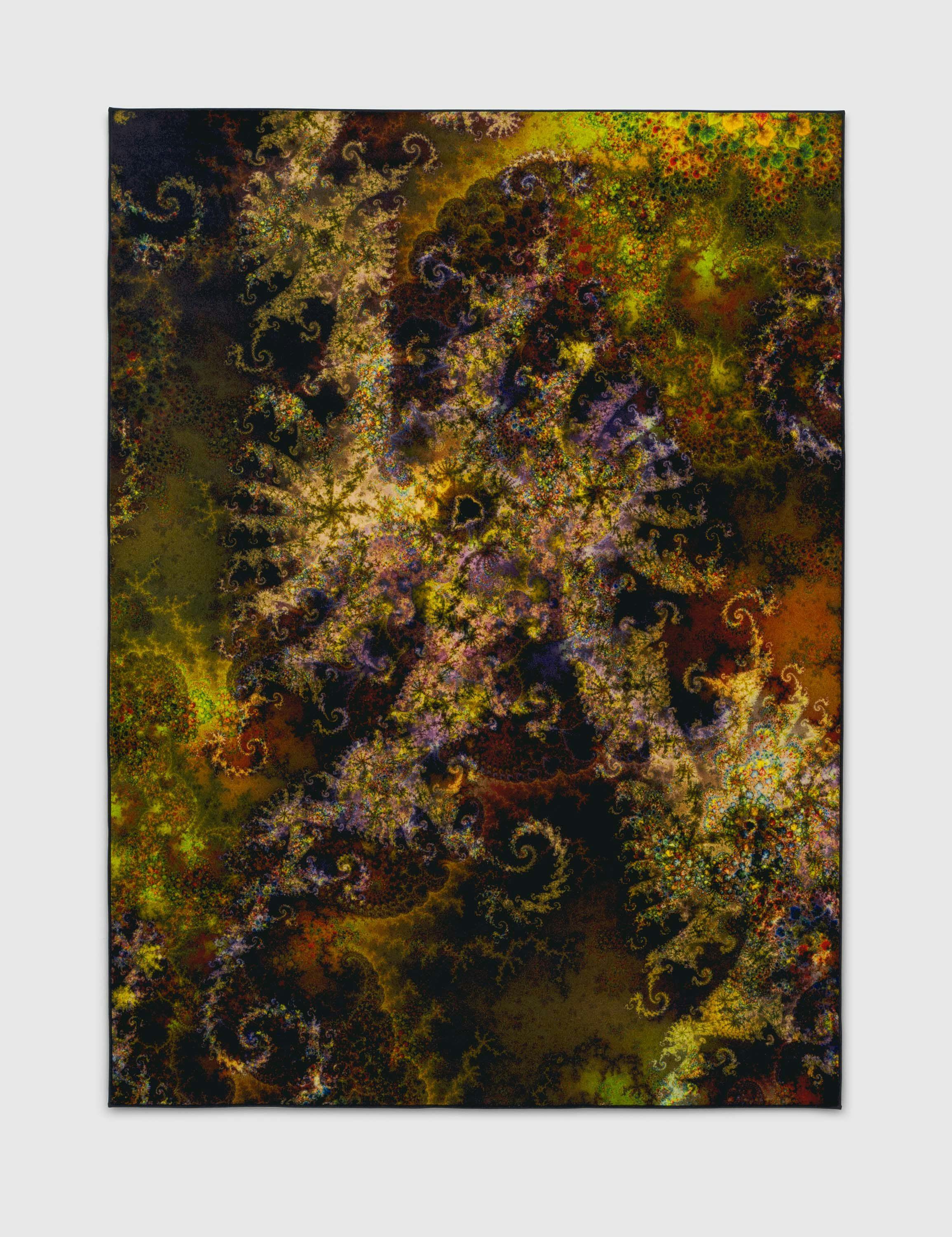 A Colaris print on velour carpet by Thomas Ruff, titled d.o.pe.09 I, dated 2022.