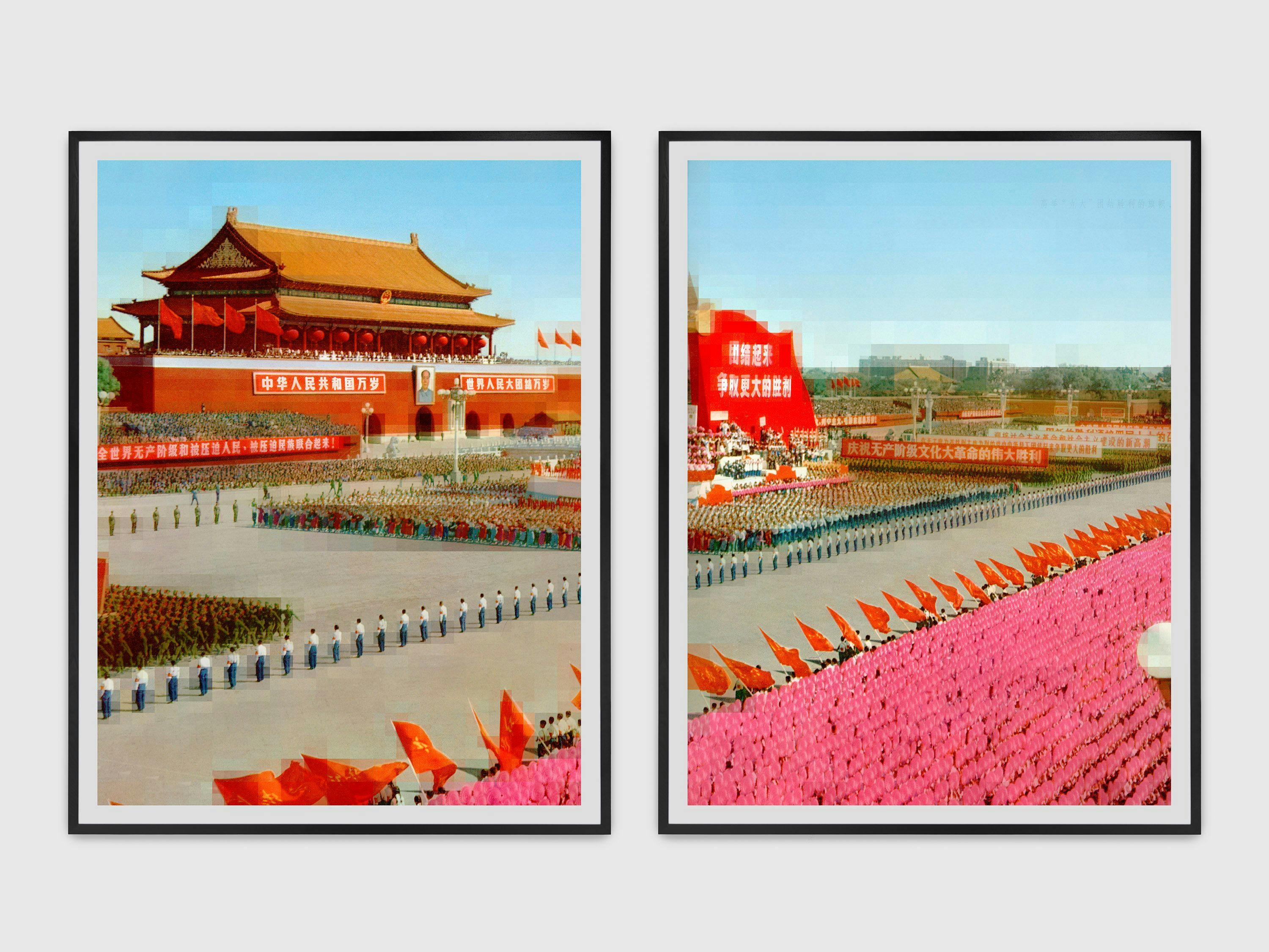 A diptych by Thomas Ruff titled tableau chinois_19a, tableau chinois_19b, dated 2020.