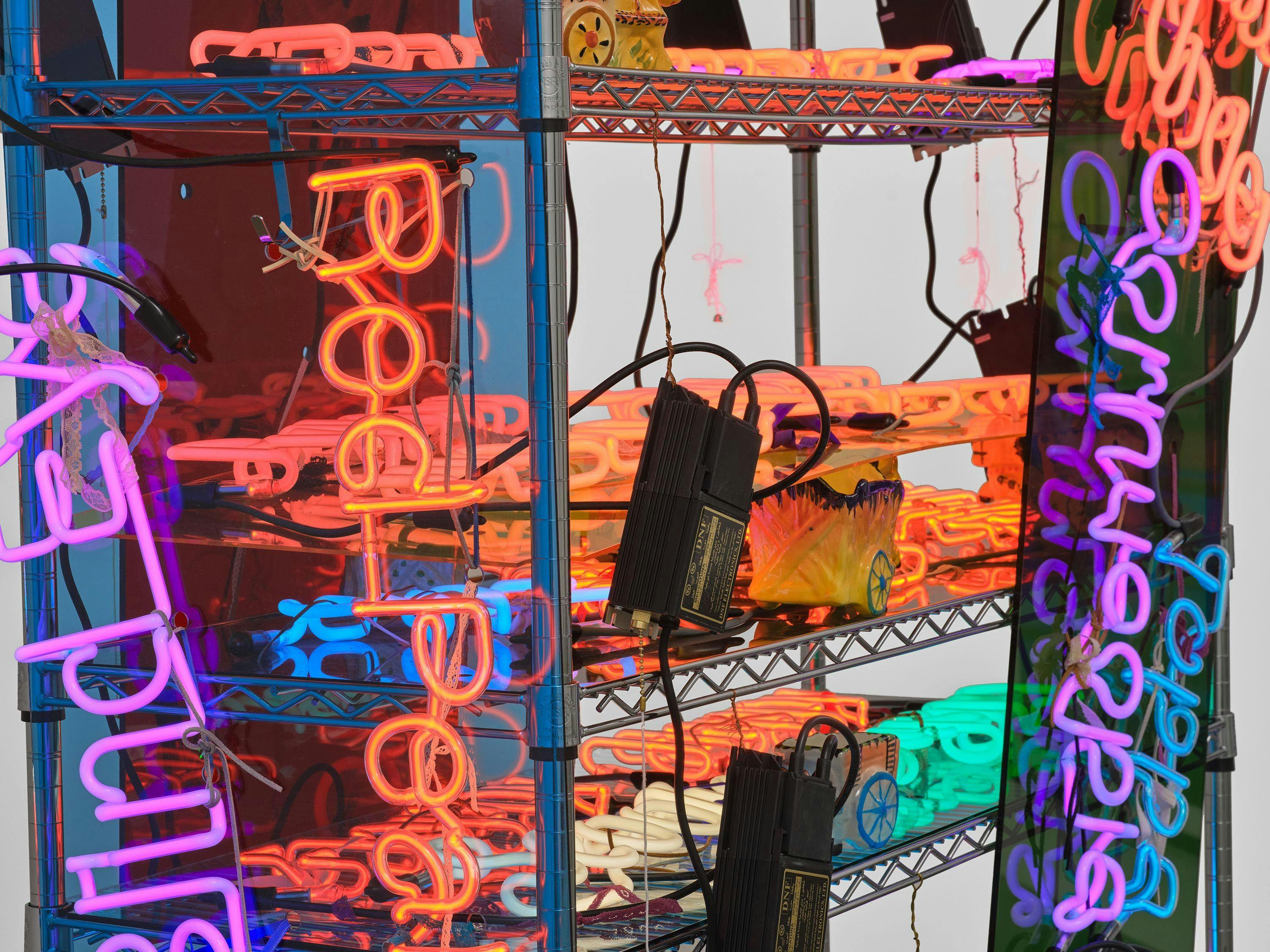 A detail from a sculpture by Jason Rhoades, titled Down Under, dated 2003.