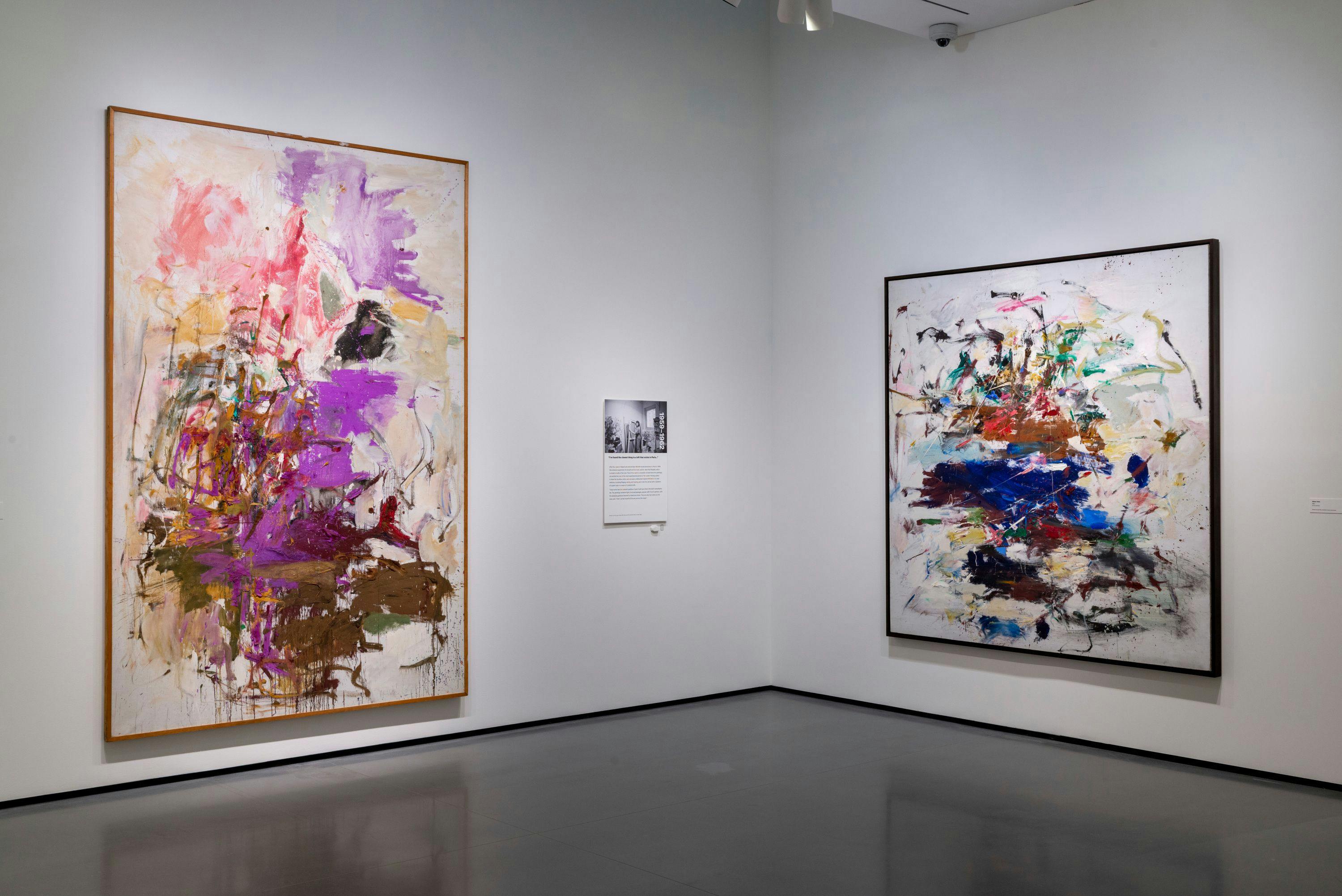 Installation view of the exhibition, Joan Mitchell, at Baltimore Museum of Art in Baltimore, dated 2022.