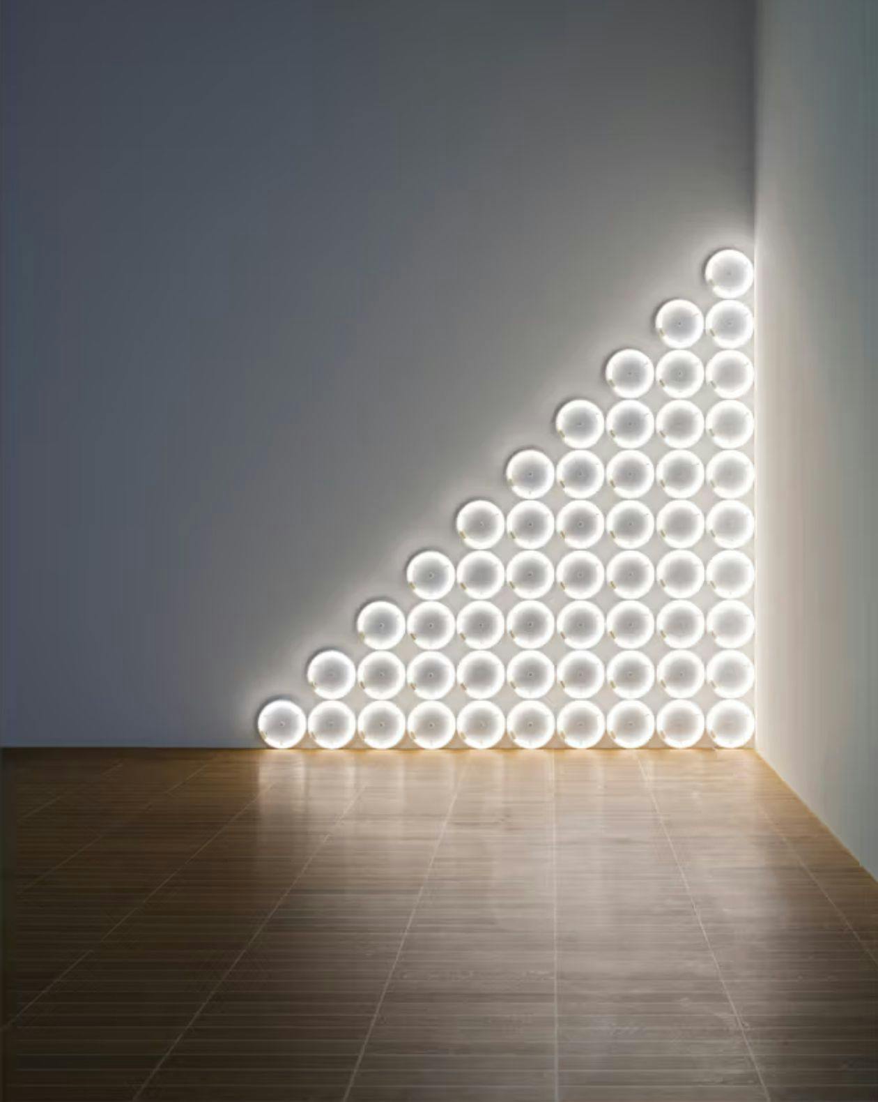 Installation view, Dan Flavin, untitled (to a man, George McGovern) 1 and 2, 1972, Kunstmuseum Basel, 2024