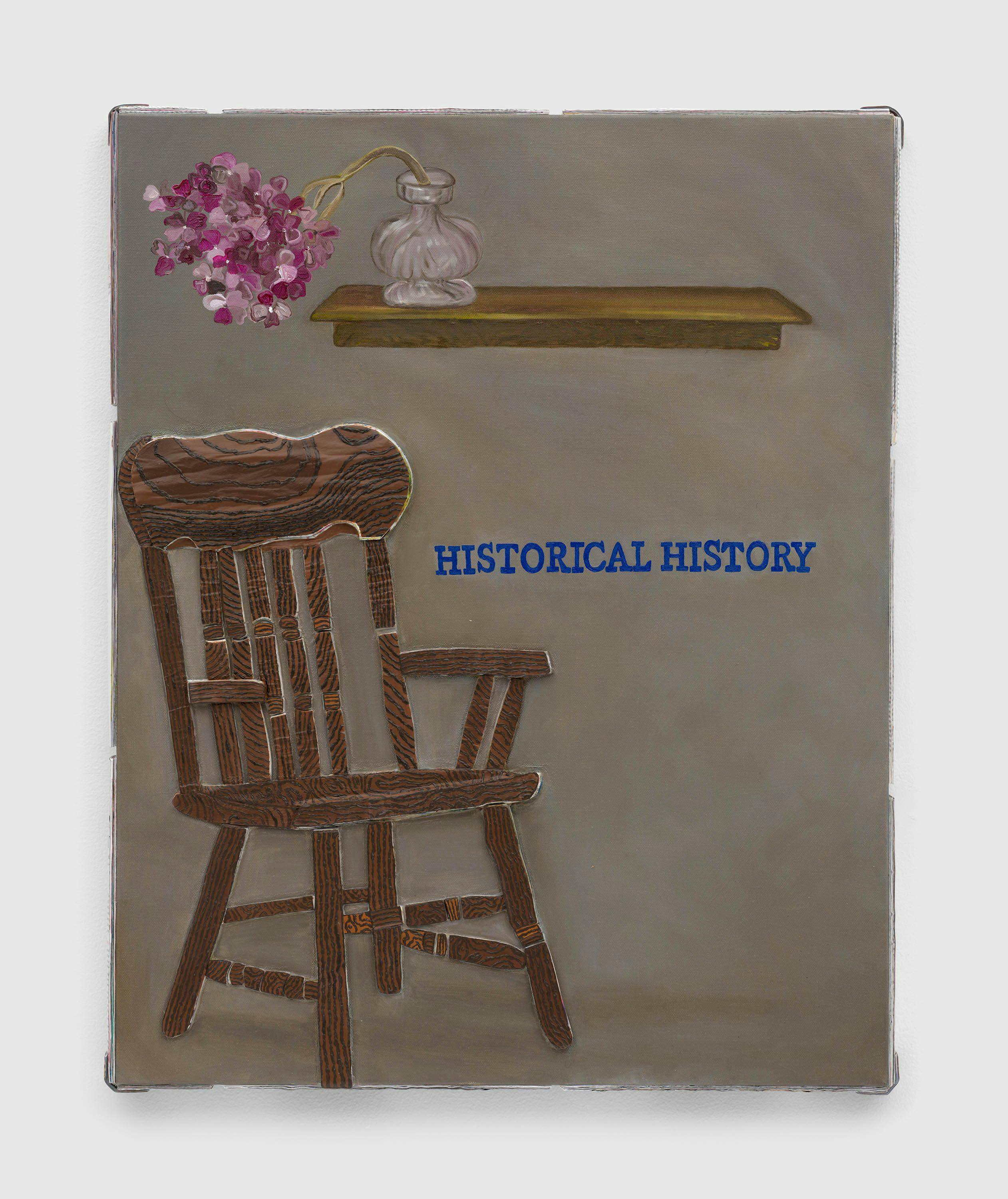 A mixed media artwork by Alexa Portigal, titled Historical History, dated 2024.