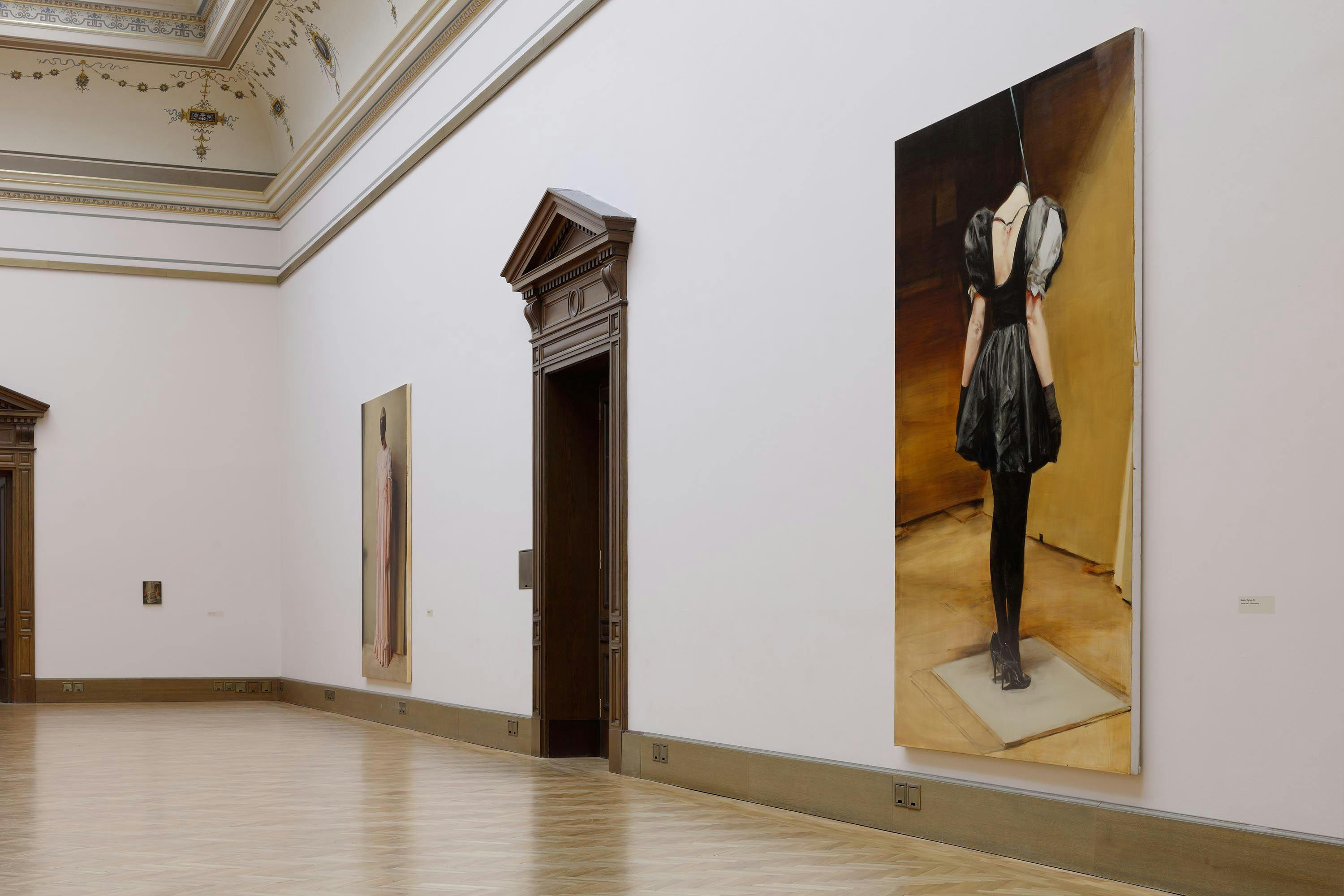 Installation view of an exhibition titled, Michaël Borremans: The Duck, at Galerie Rudolfinum in Prague, dated 2020.
