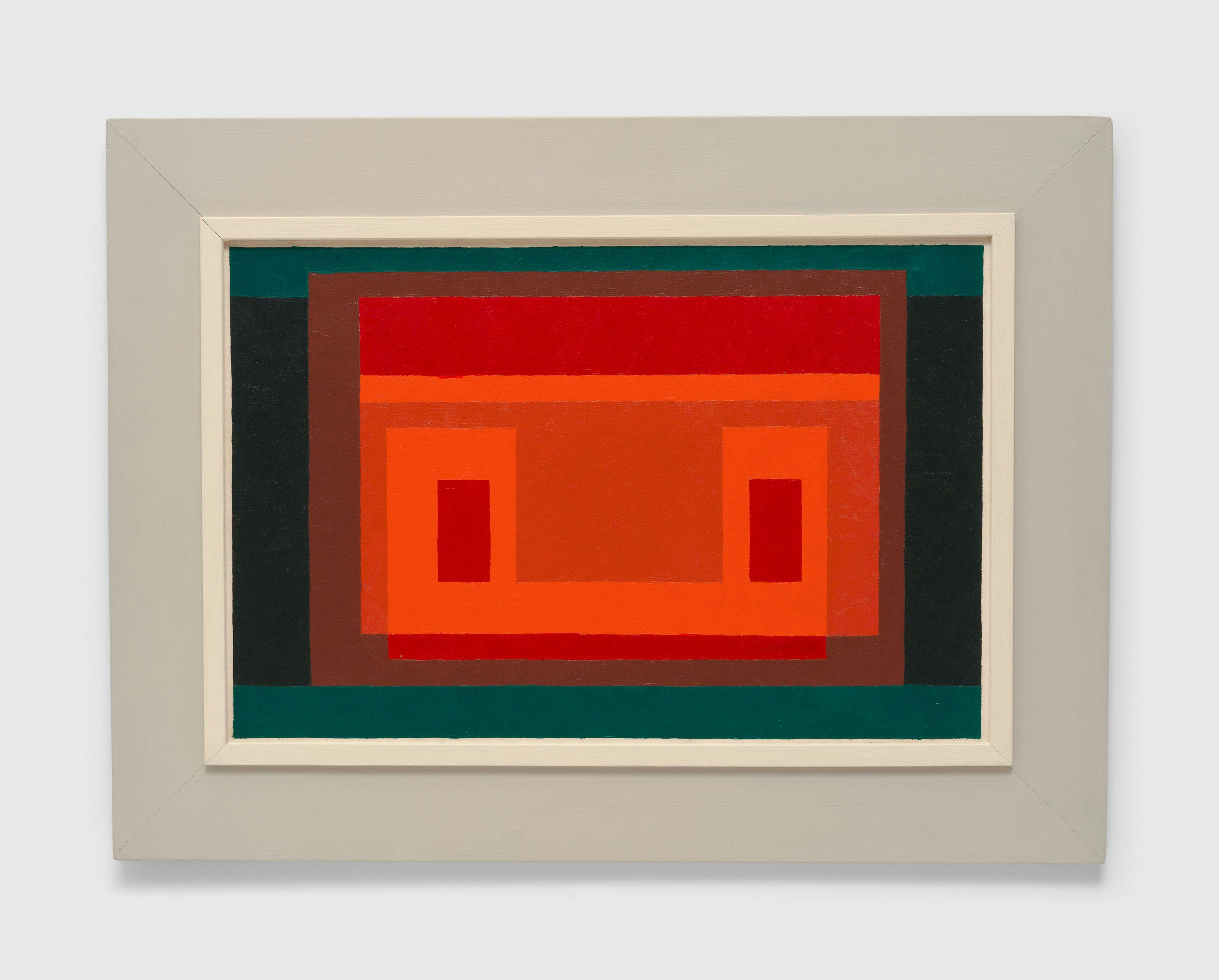 A painting by Josef Albers, titled On the Other Side, dated 1952.