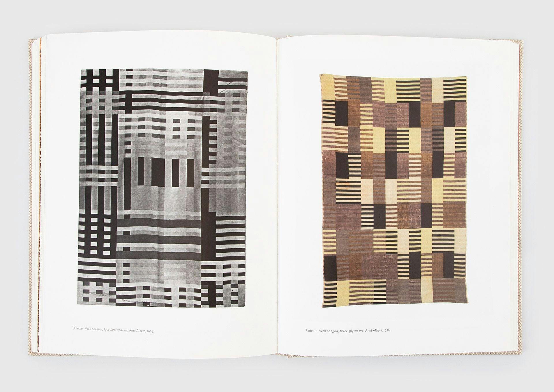 A spread from a book, titled On Weaving by Anni Albers.