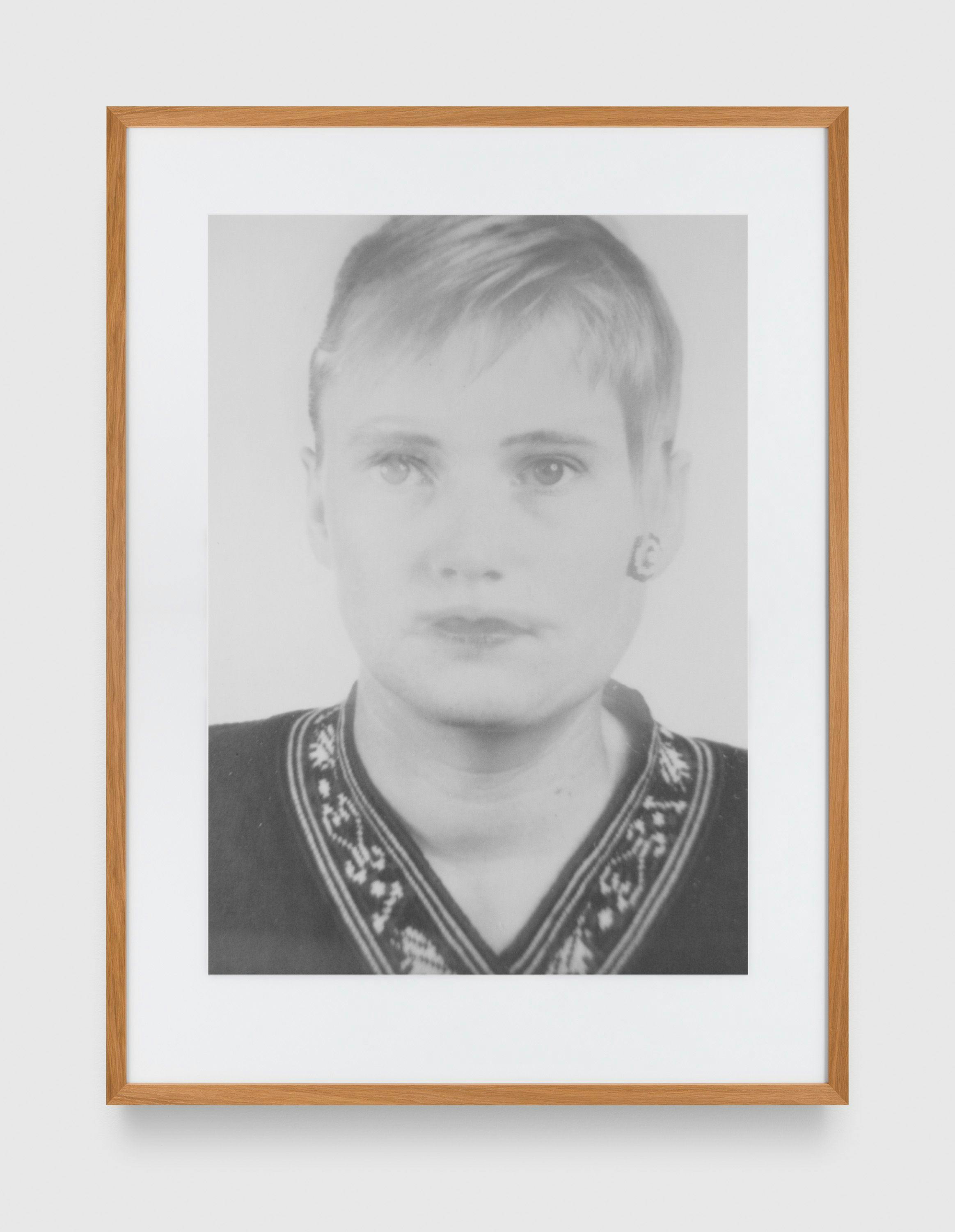 A print by Thomas Ruff, titled anderes Porträt Nr. 109A/32, dated in 1994 and 1995.