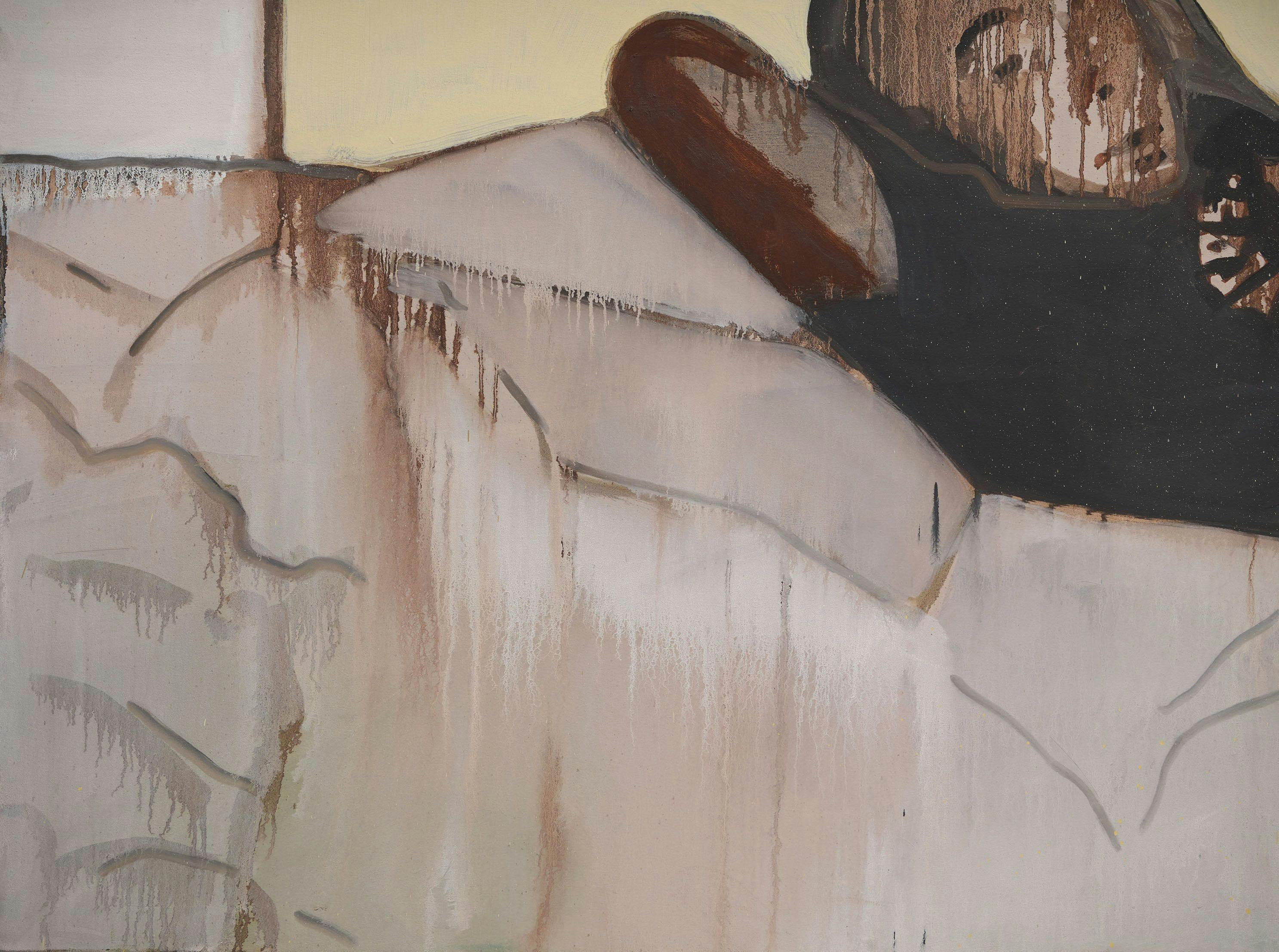 A detail from an untitled painting by Noah Davis, dated 2015.