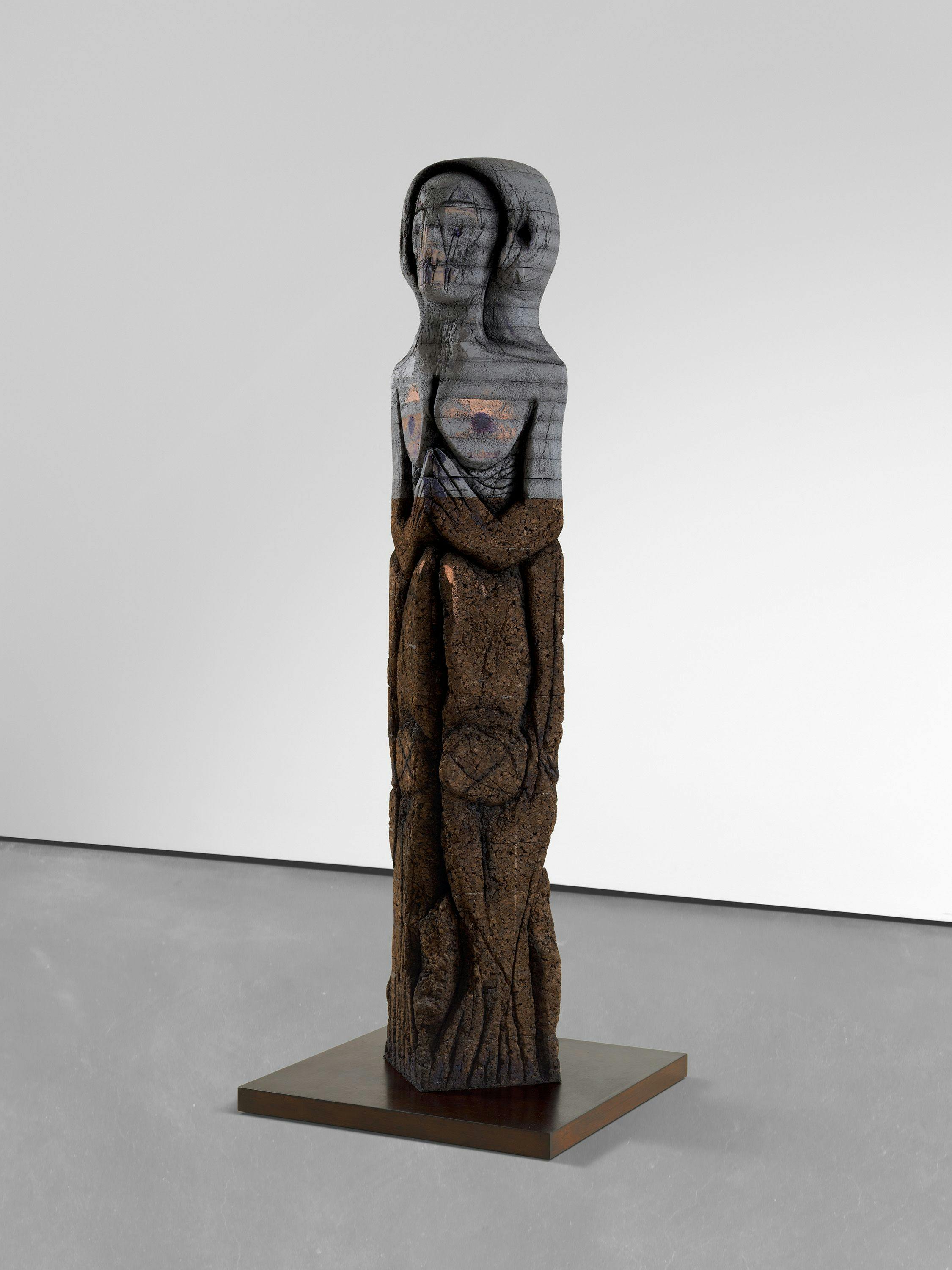 A mixed media sculpture by Huma Bhabha, titled I'm A Friend, dated 2022.