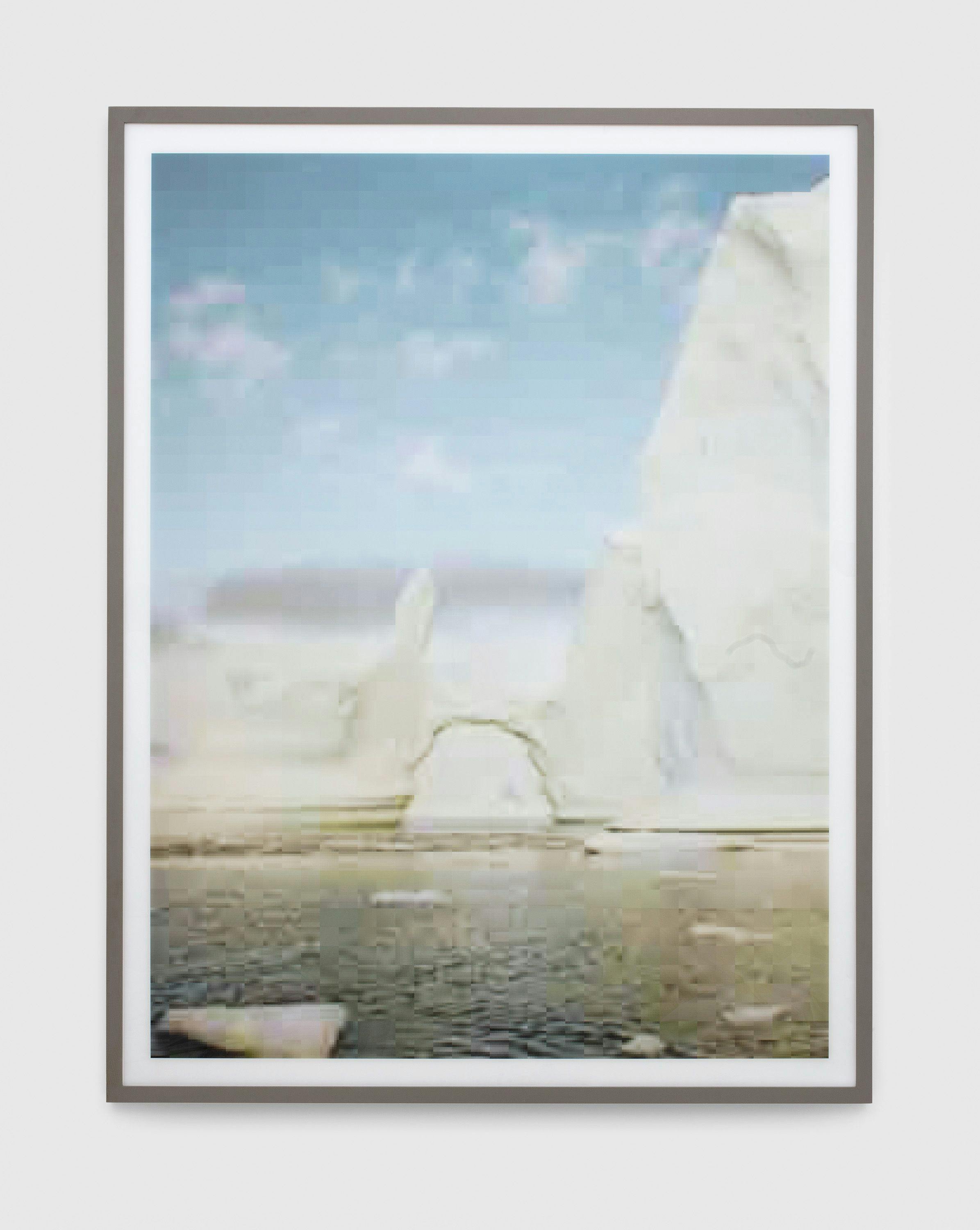 A chromogenic print with Diasec by Thomas Ruff, titled jpeg ib02, dated 2007.